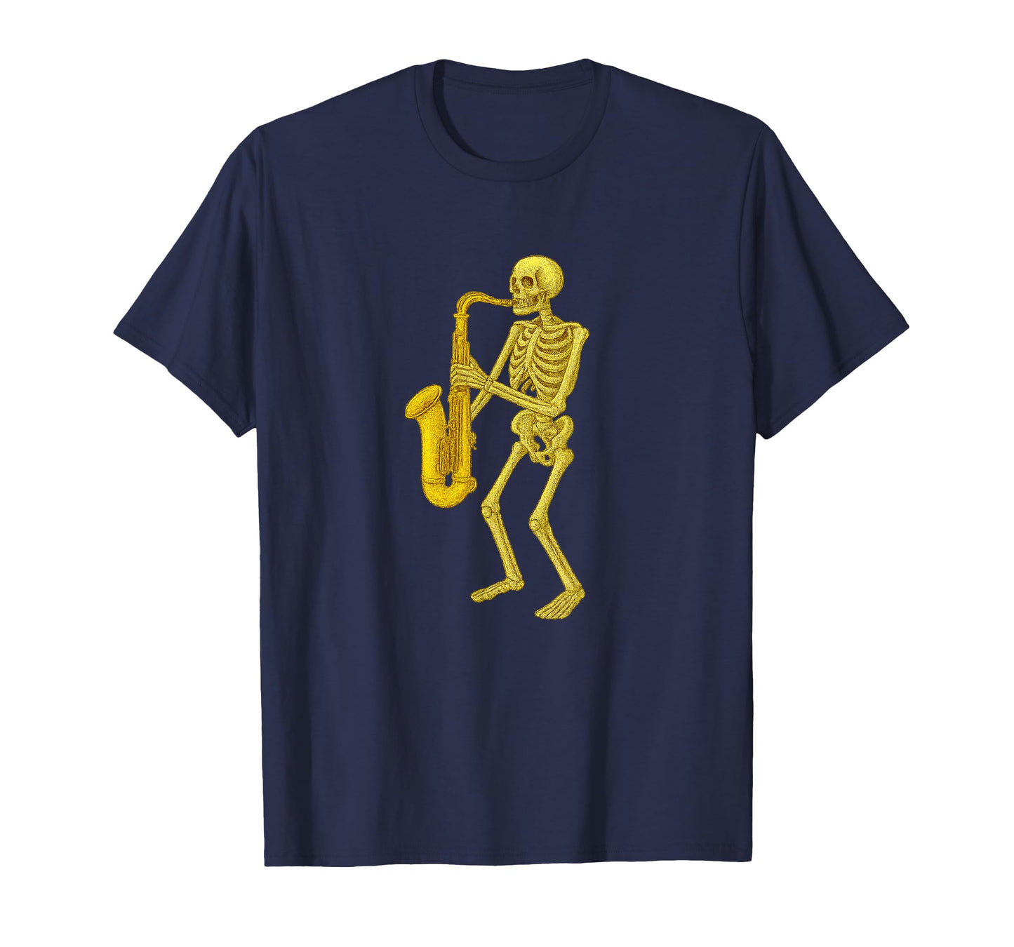 Skeleton Playing Tenor Saxophone - Marching Band Orchestra T-Shirt
