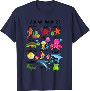Aquarium Shirt Sea Life Animals A Day At The Aquarium Party T-Shirt