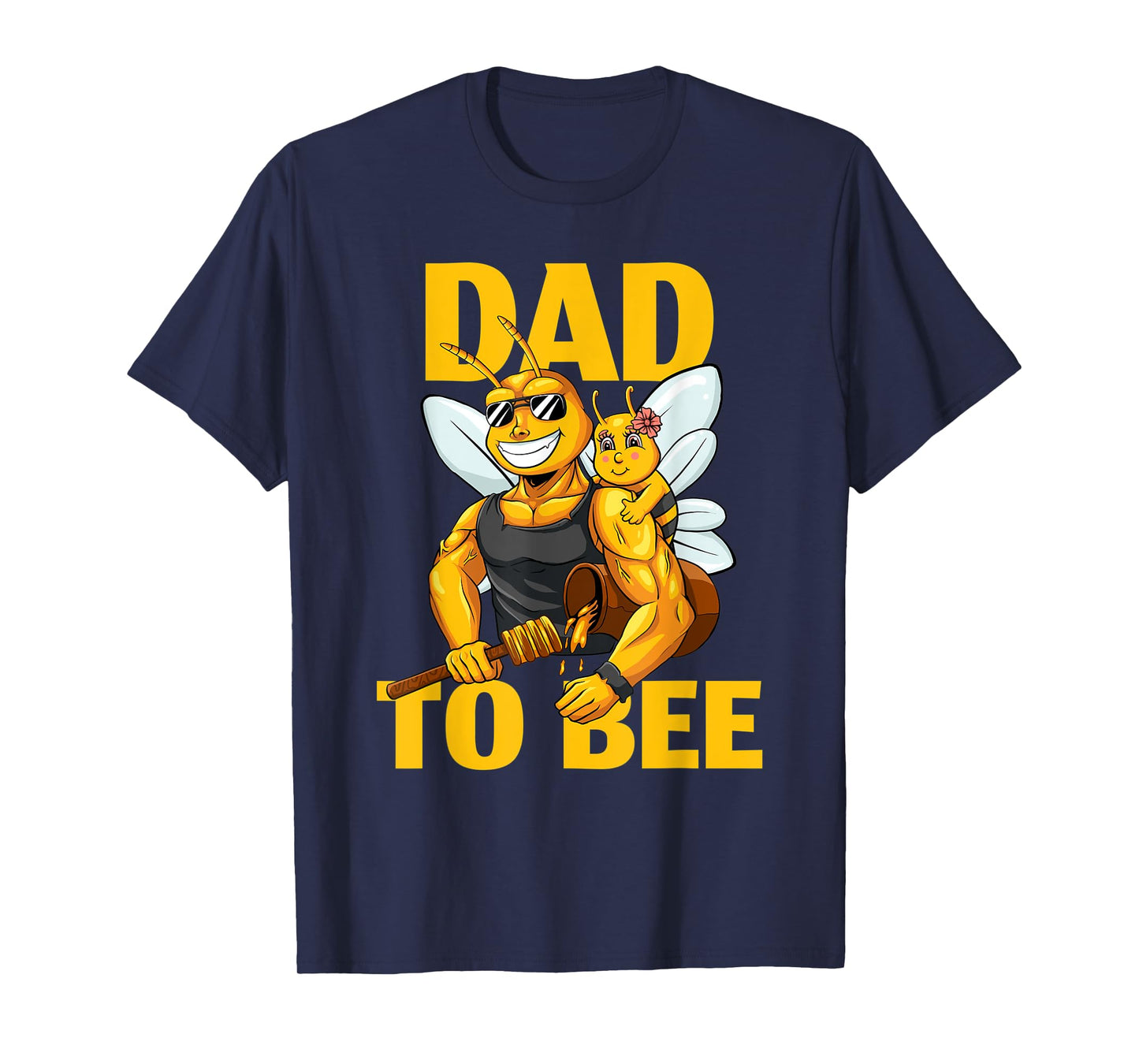 Mens Dad To Bee Beekeeping Father Baby Announcement Girl Daughter T-Shirt