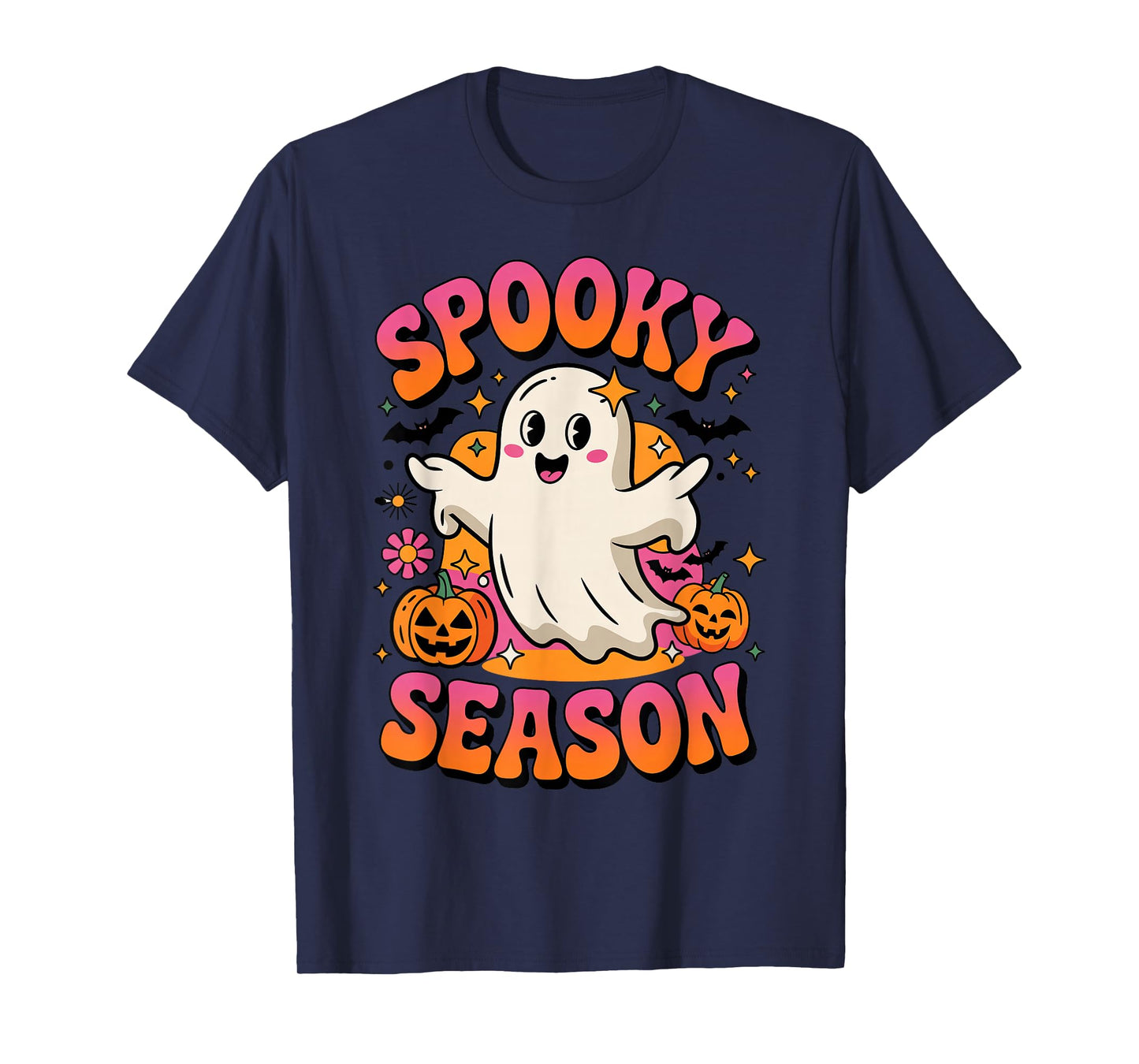 Spooky Season Retro Ghost Halloween Costume Trick or Treat T-Shirt