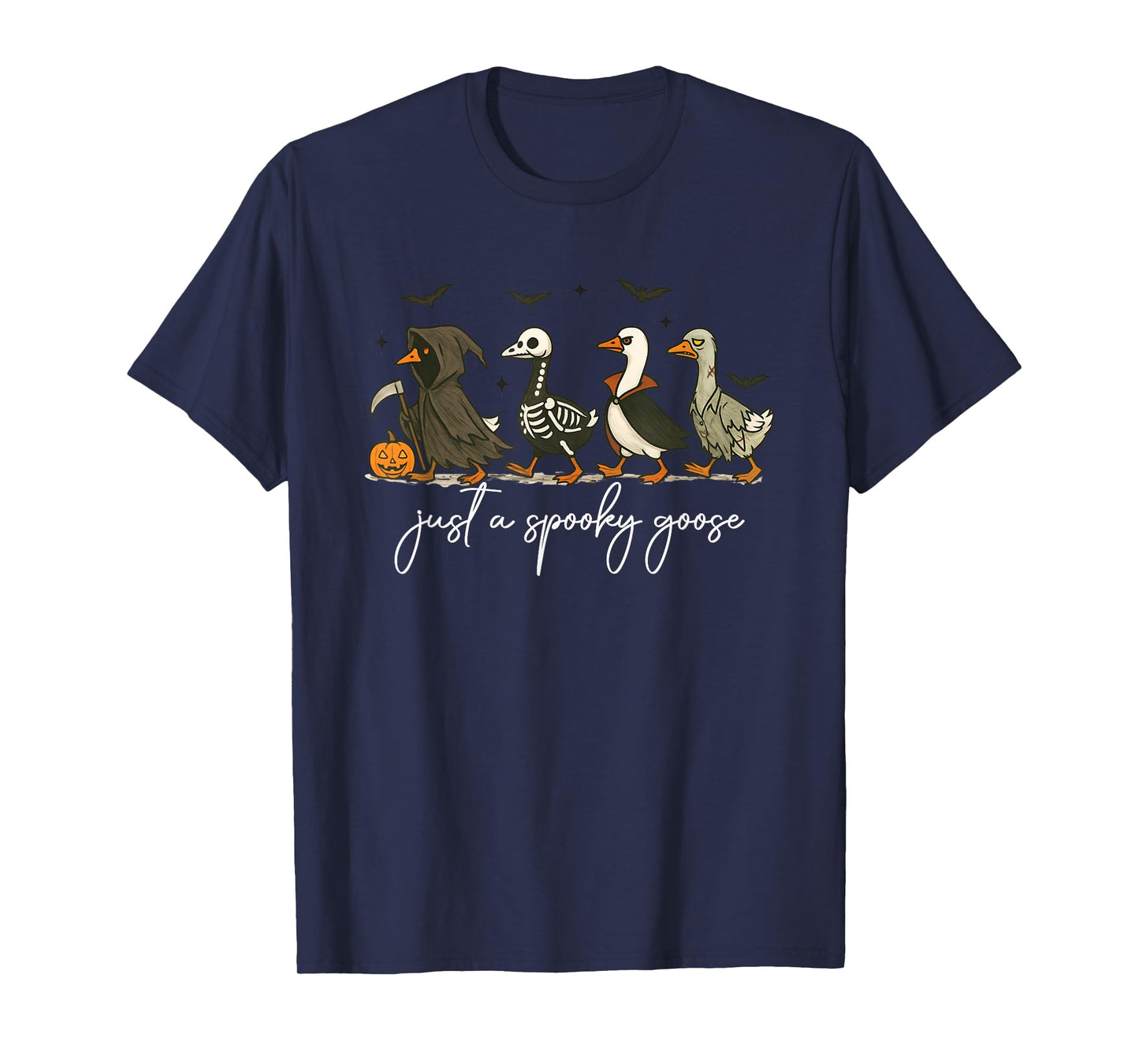 Just A Spooky Goose Halloween Silly Goose Funny Halloween T-Shirt