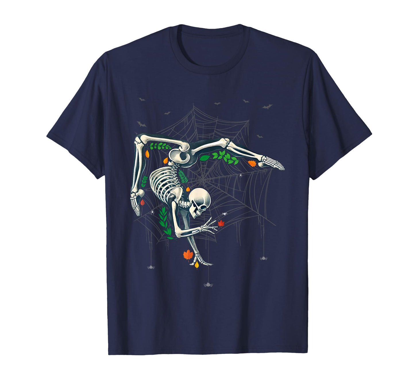 Skeleton Gymnast Lazy Halloween Costume Funny Gymnastics T-Shirt