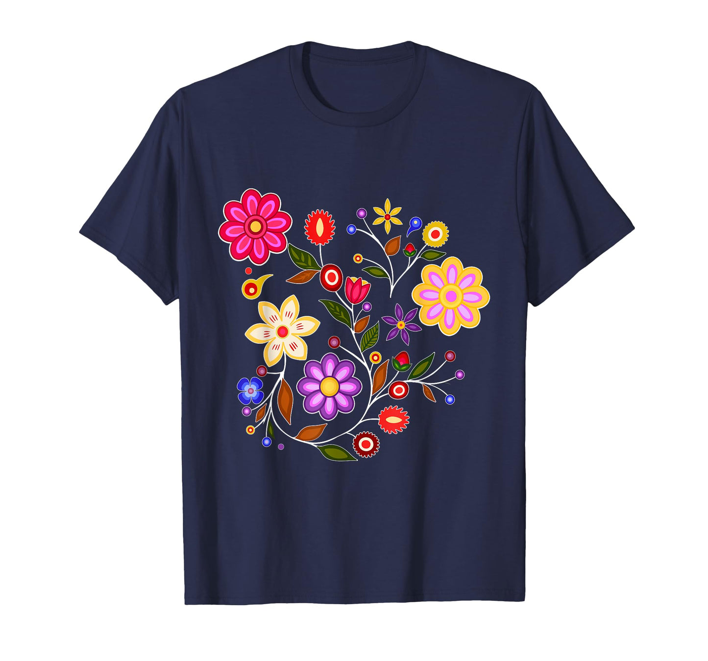 Ojibwe Floral Botanical Indigenous Flowers Native Nature T-Shirt