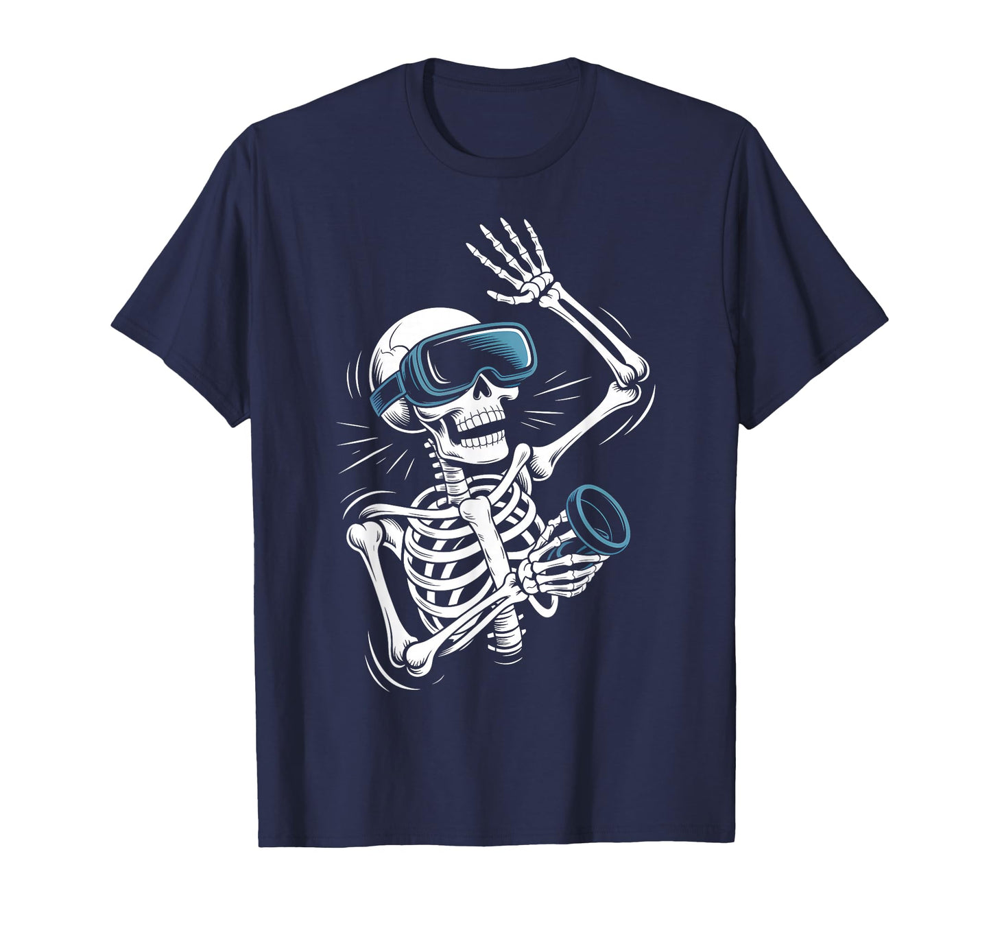 Halloween Skeleton VR Headset Costume T-Shirt