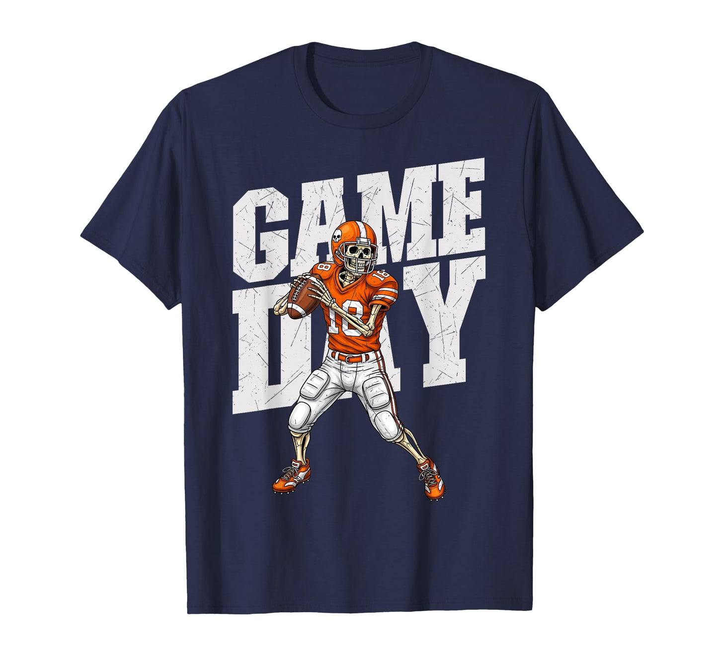 Game Day Skeleton Quarterback Football Player Sports Fan T-Shirt