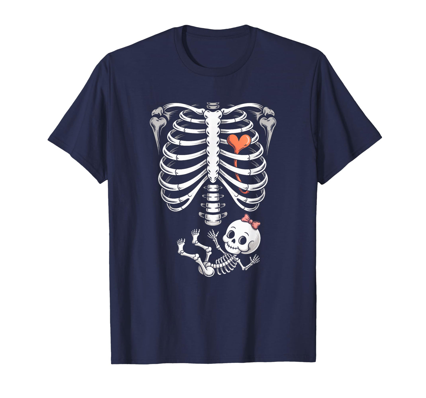 Baby Shower Skeleton Halloween Pregnancy Annoucement Girls T-Shirt