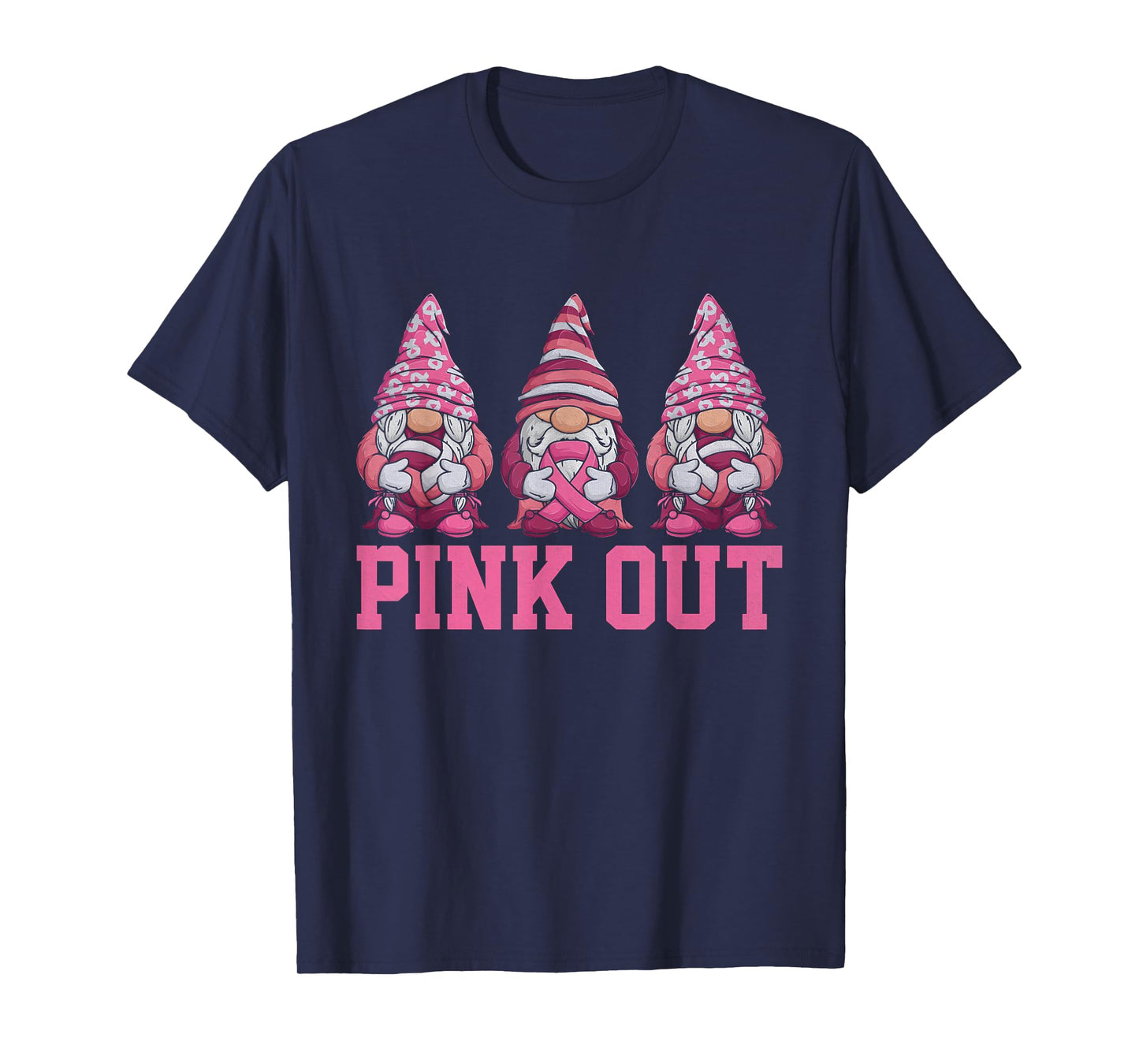 Pink Out Volleyball Pink Ribbon Breast Cancer Awareness T-Shirt