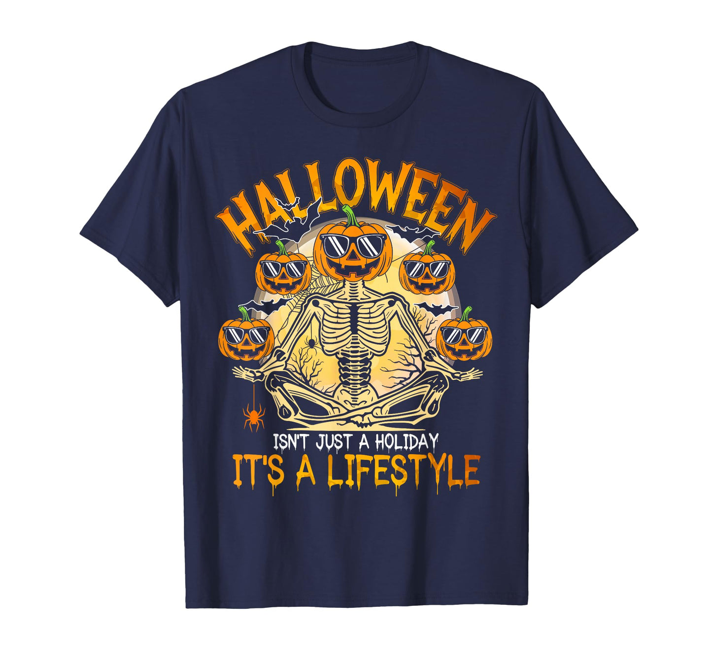Halloween Skeleton Pumpkin Lifestyle Present T-Shirt