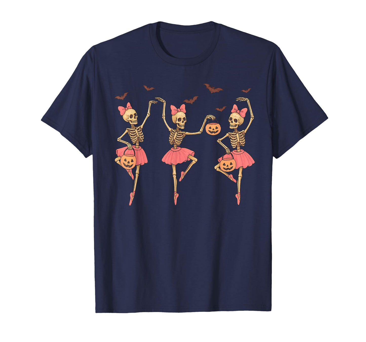 Skeleton Ballerina Halloween Women - Cute Dance Tutu Girls T-Shirt