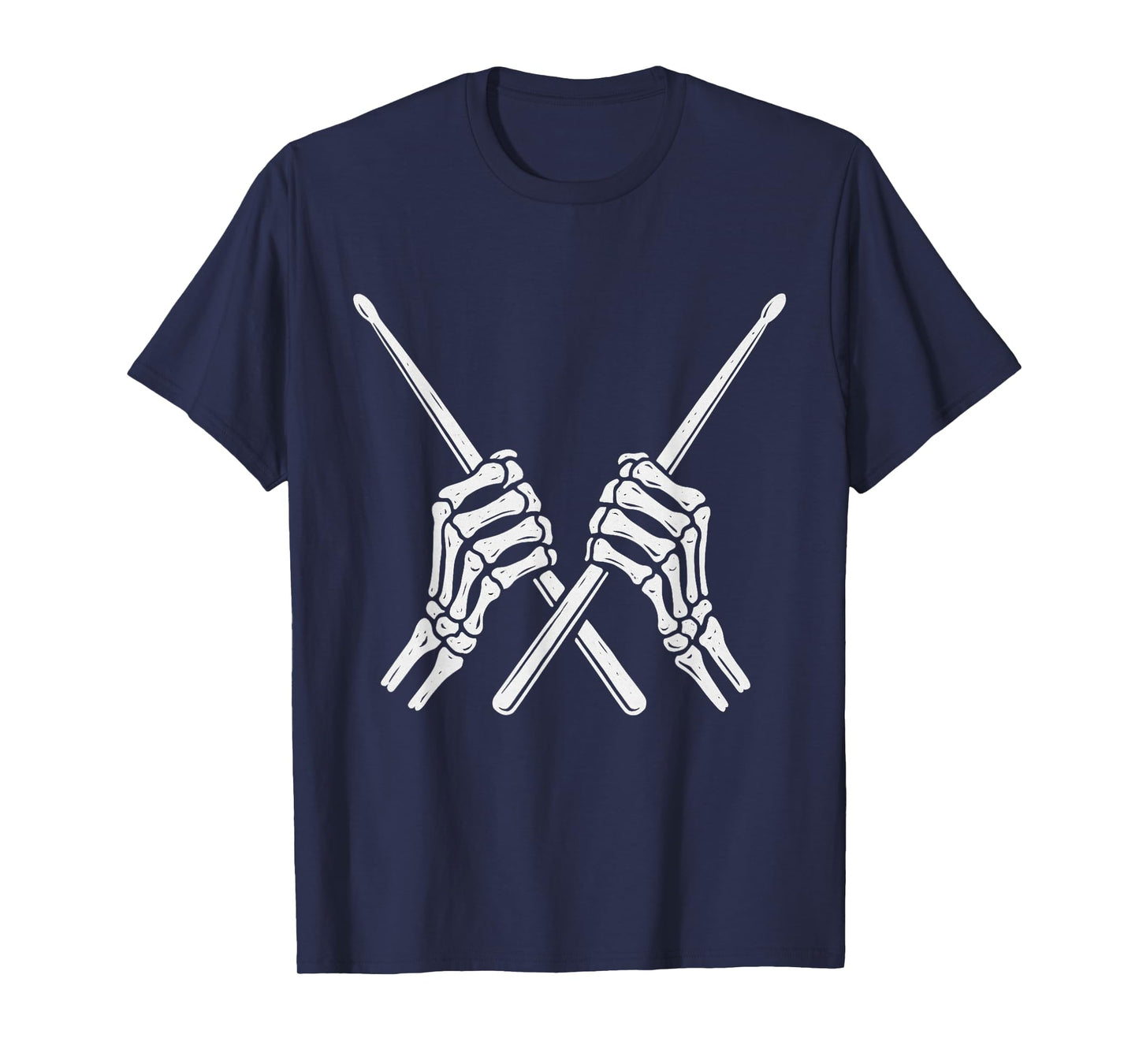 Skeleton Hands Drum Sticks Halloween Costume Musician T-Shirt