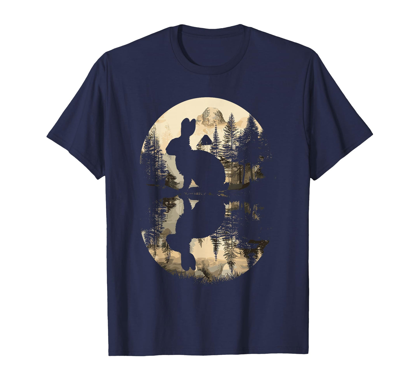 Rabbit Reflection Cute Bunny Nature Wildlife T-Shirt