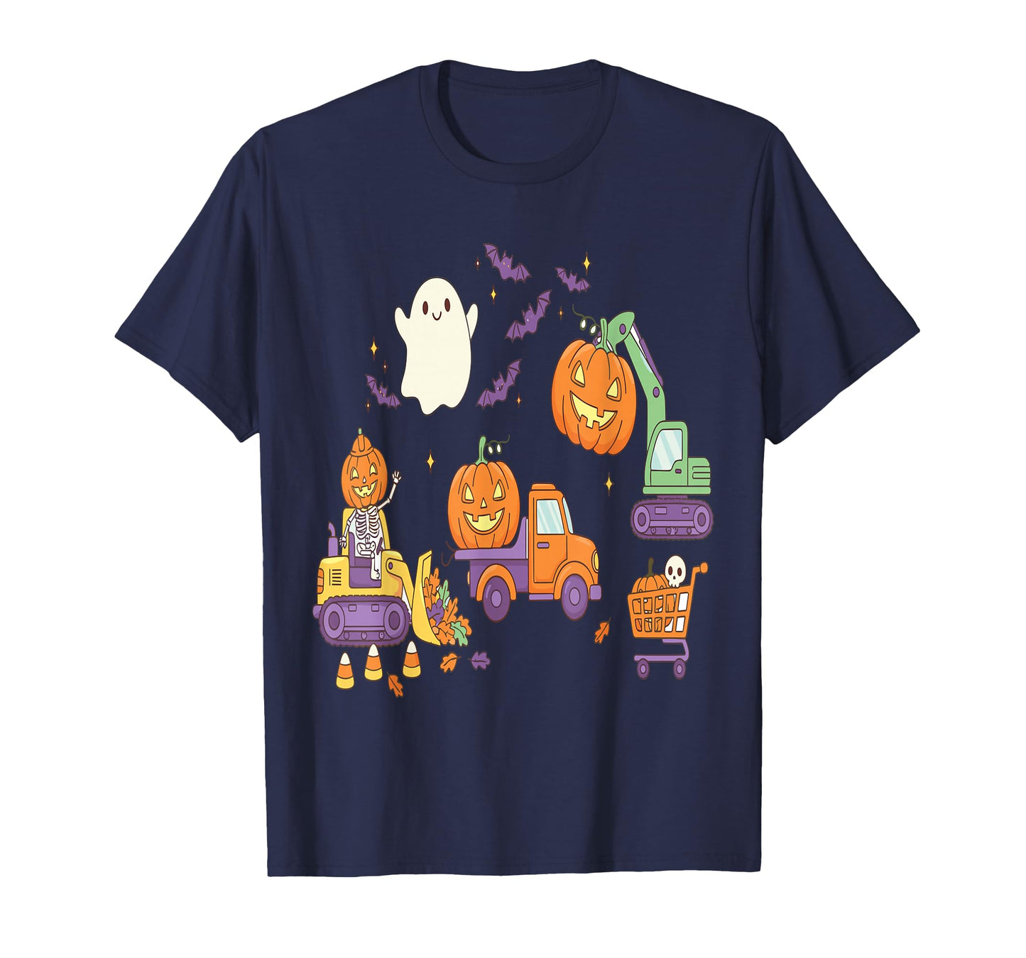 Scary Construction Trucks Halloween Costume for Toddlers Boy T-Shirt