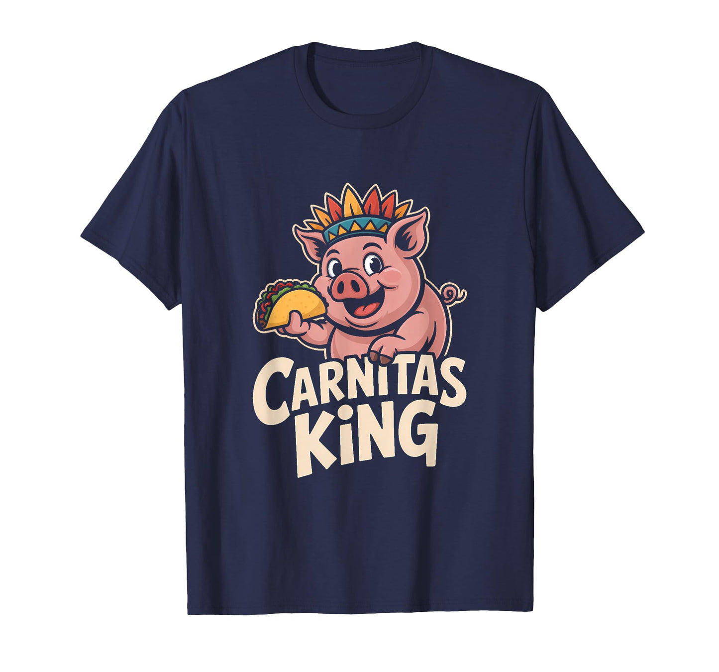 Aztec Pig Carnitas King for Taco Lovers T-Shirt