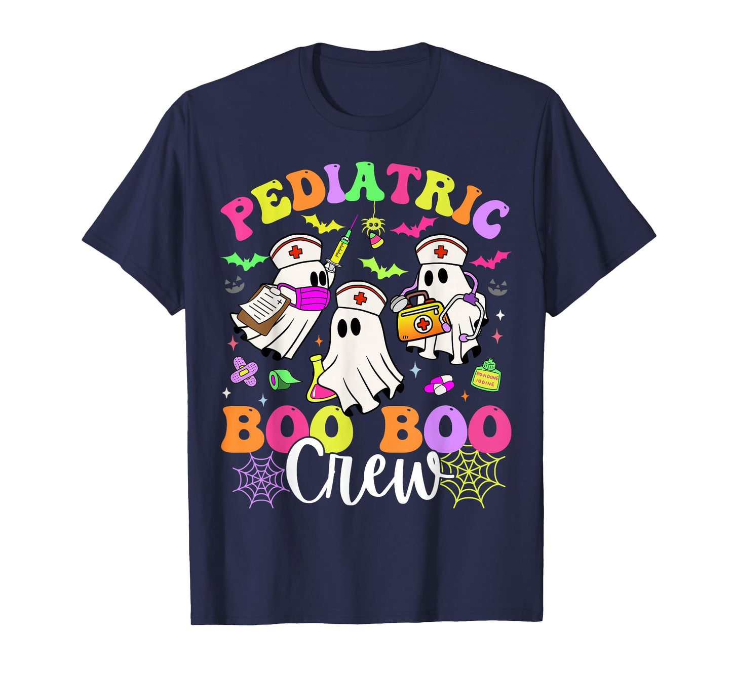Pediatric Nurse Boo-Boo Crew Ghost Nurse Halloween Costume T-Shirt