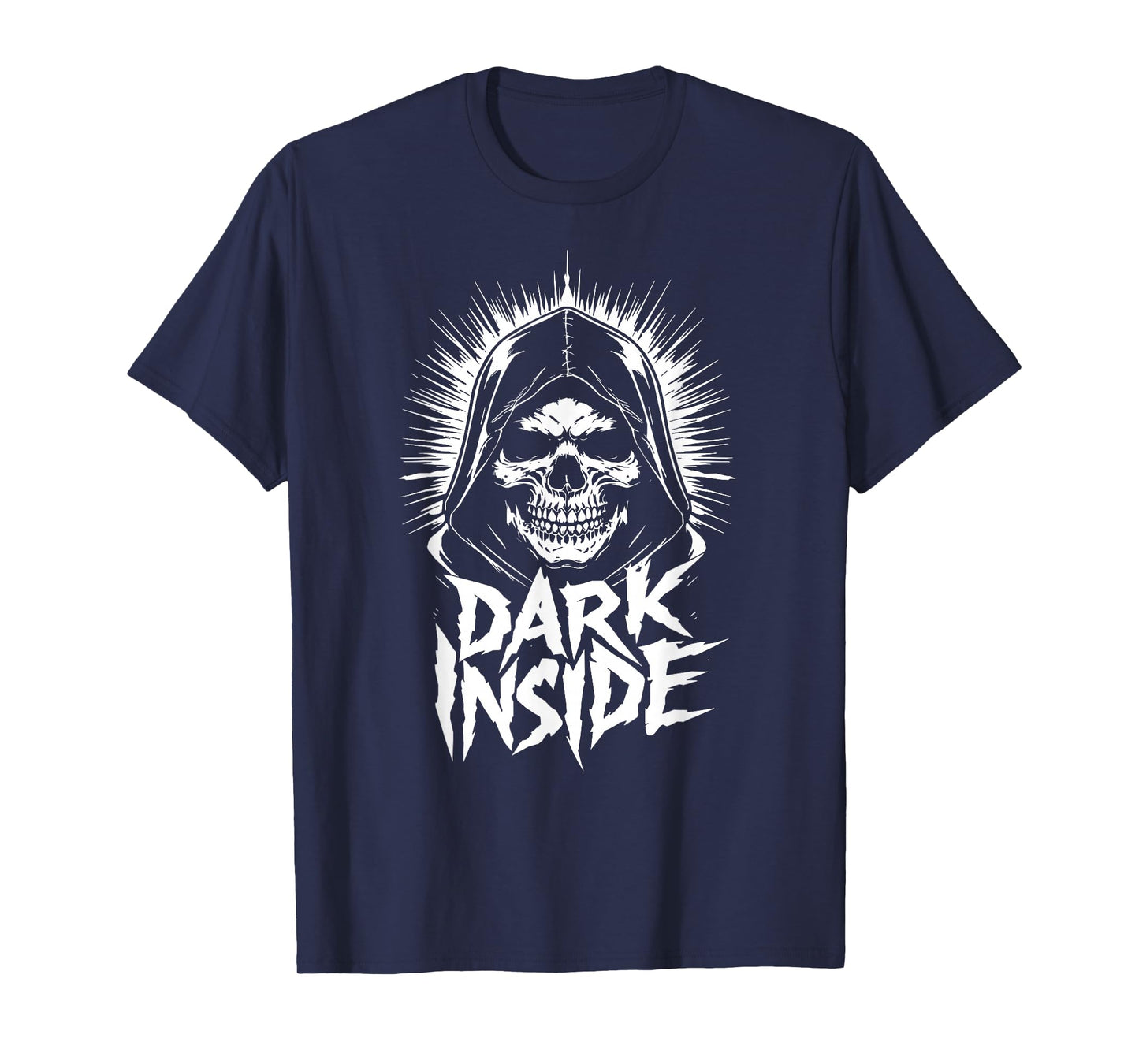 Dark Inside Spooky Halloween Skeleton Gothic Style Aesthetic T-Shirt