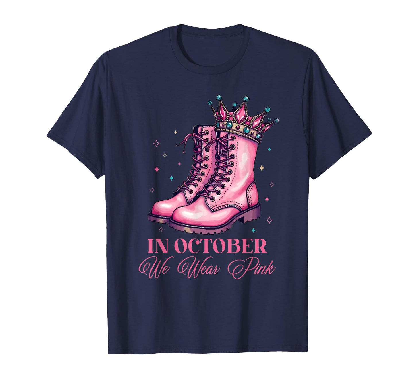 Breast Cancer Women Halloween in October We Wear Pink T-Shirt