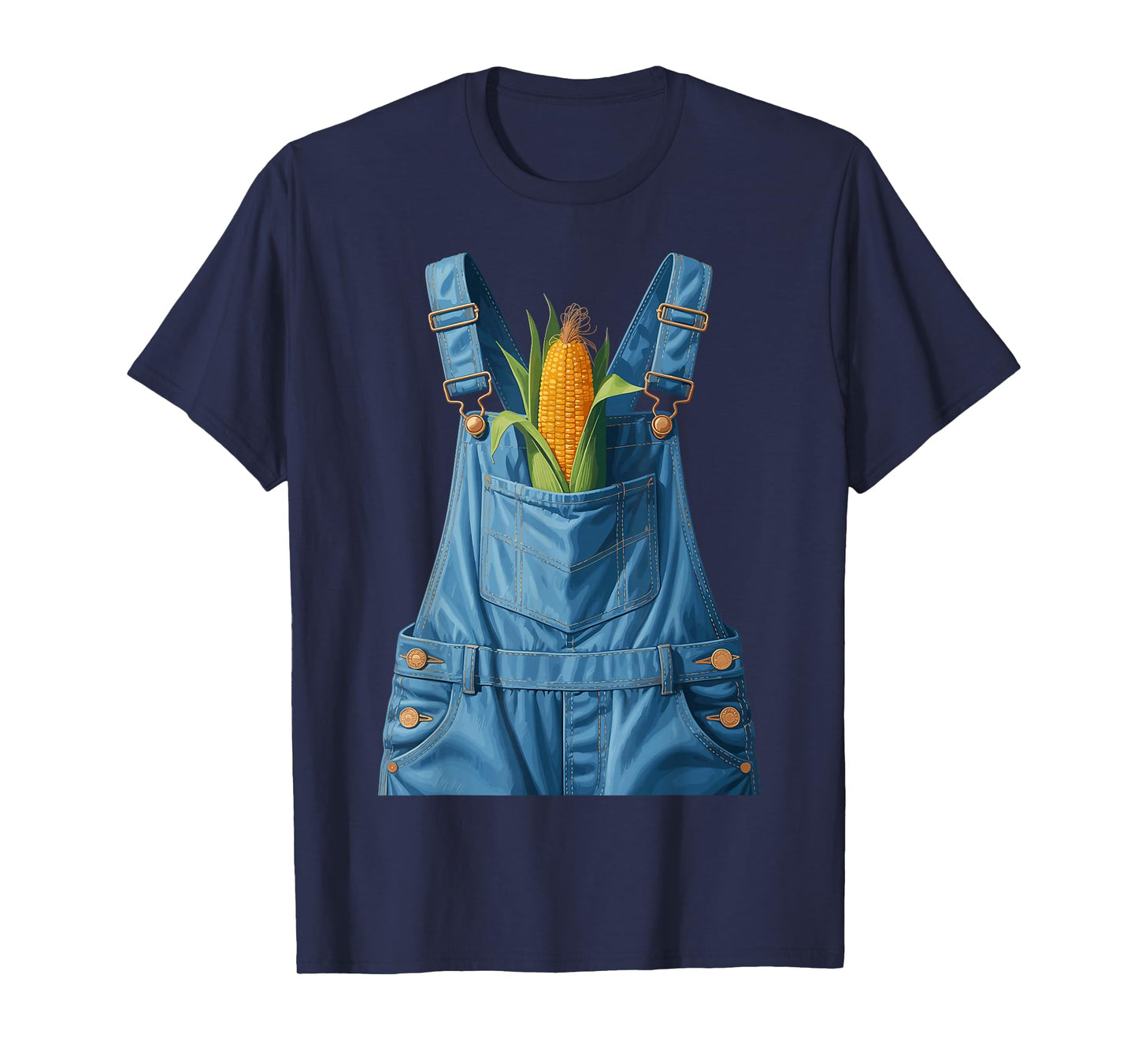 Halloween Overalls Corn Farm Costume Farmer Kids Men Women T-Shirt