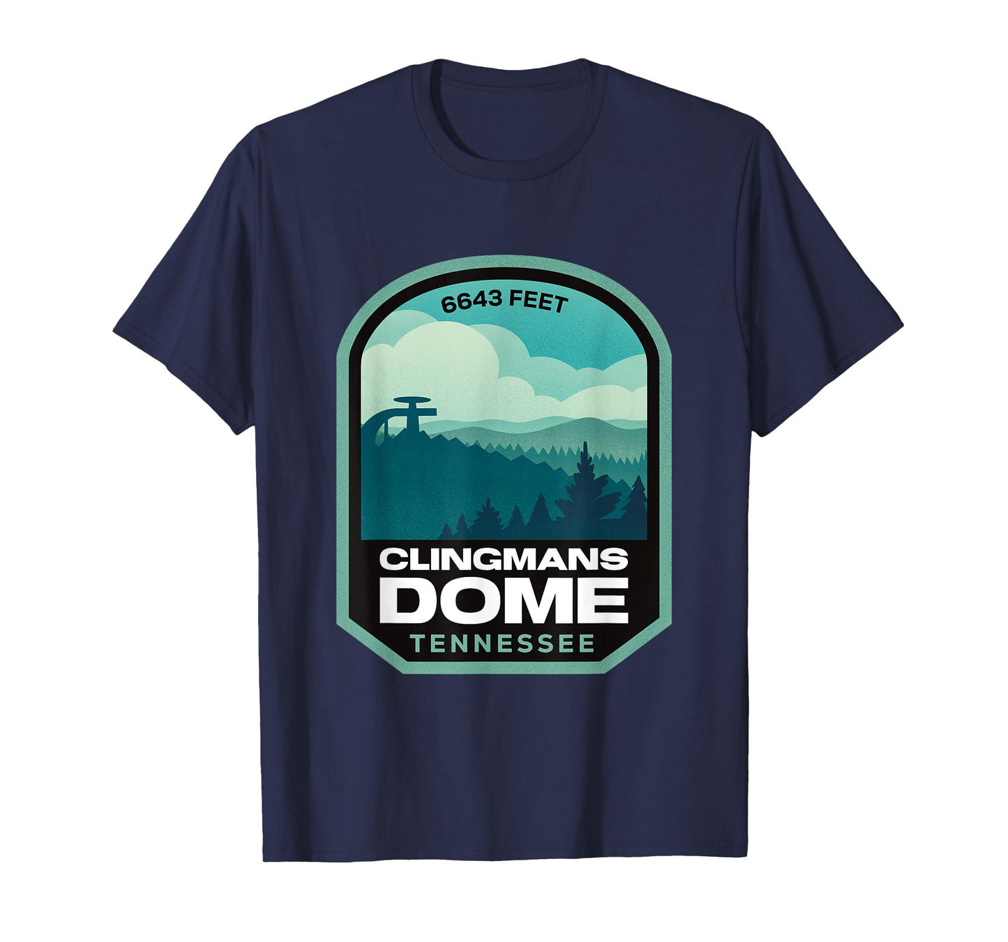 Clingmans Dome Smoky Mountains Tennessee T-Shirt