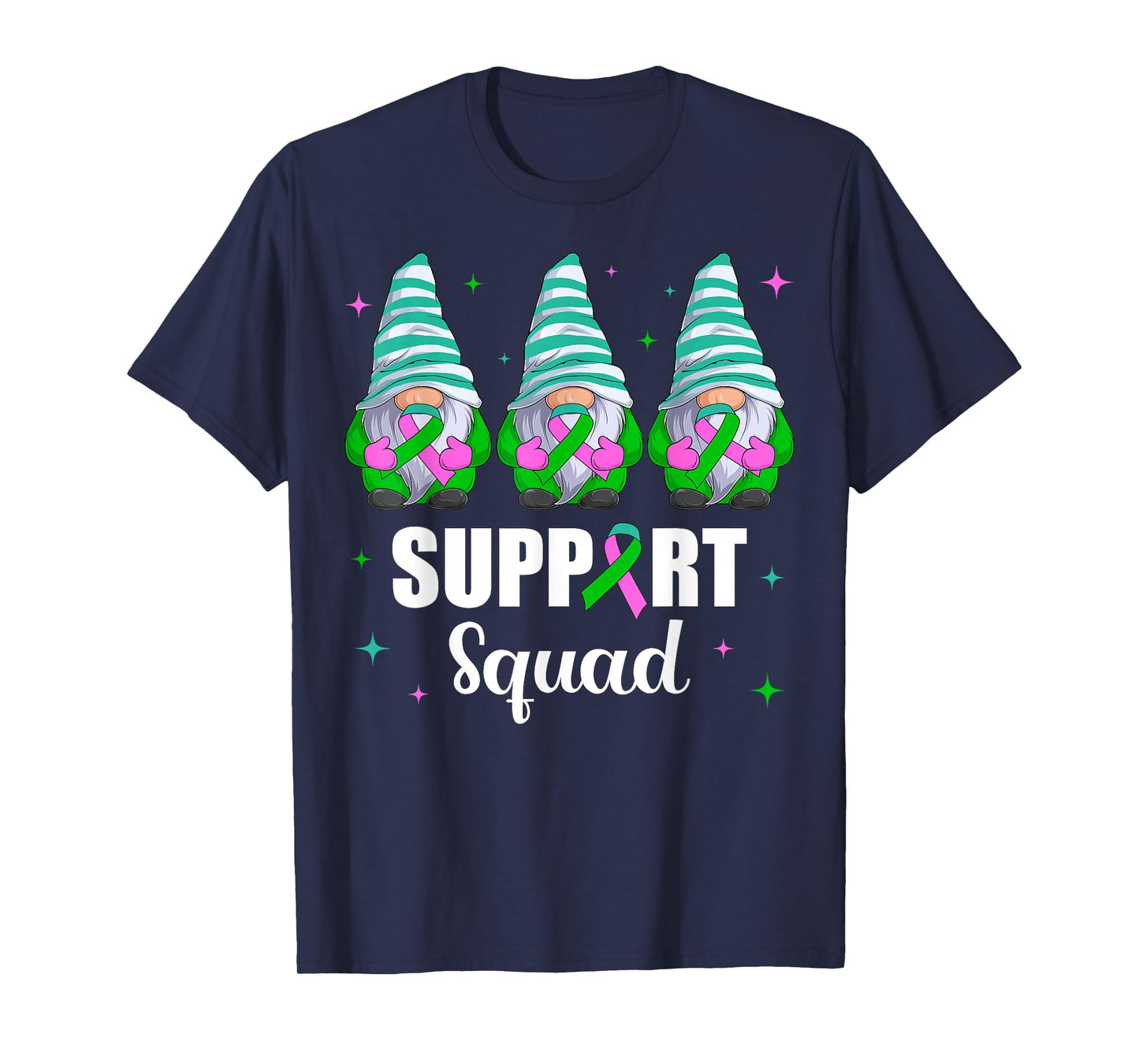 Metastatic Breast Cancer Awareness Shirt Gnome Support Squad T-Shirt