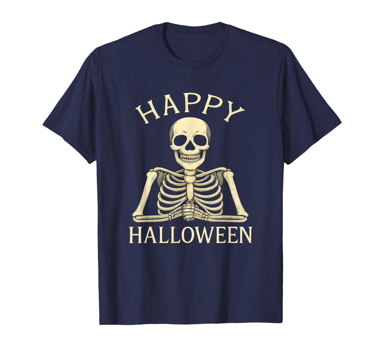 Funny Skeleton Teacher Happy Halloween Spooky School T-Shirt
