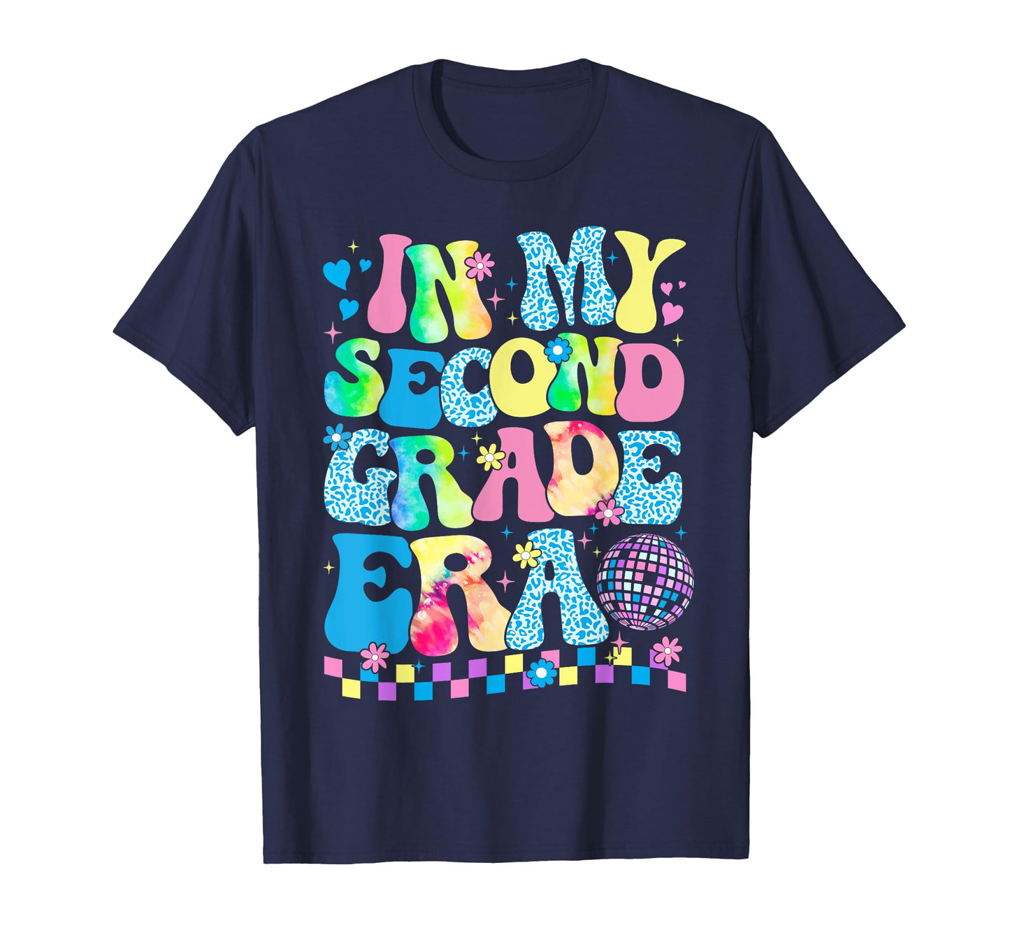 In My Second Grade Era Groovy Back To School Teachers Kids T-Shirt