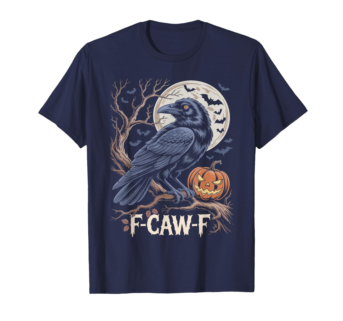 Retro F-Caw-F Black Bird Crow Funny Crow Bird Cawing Grunge T-Shirt