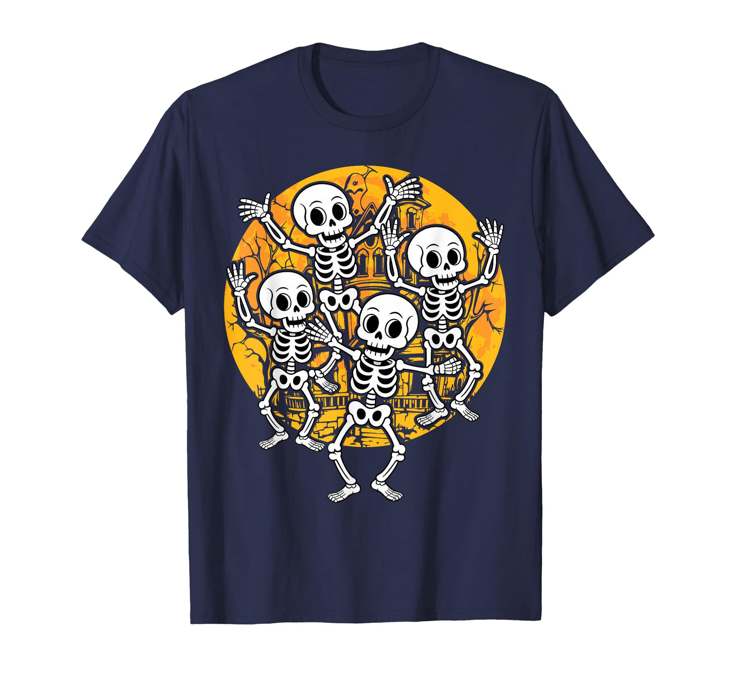 Dancing Skeletons Dance Challenge Halloween Scary Skeleton T-Shirt