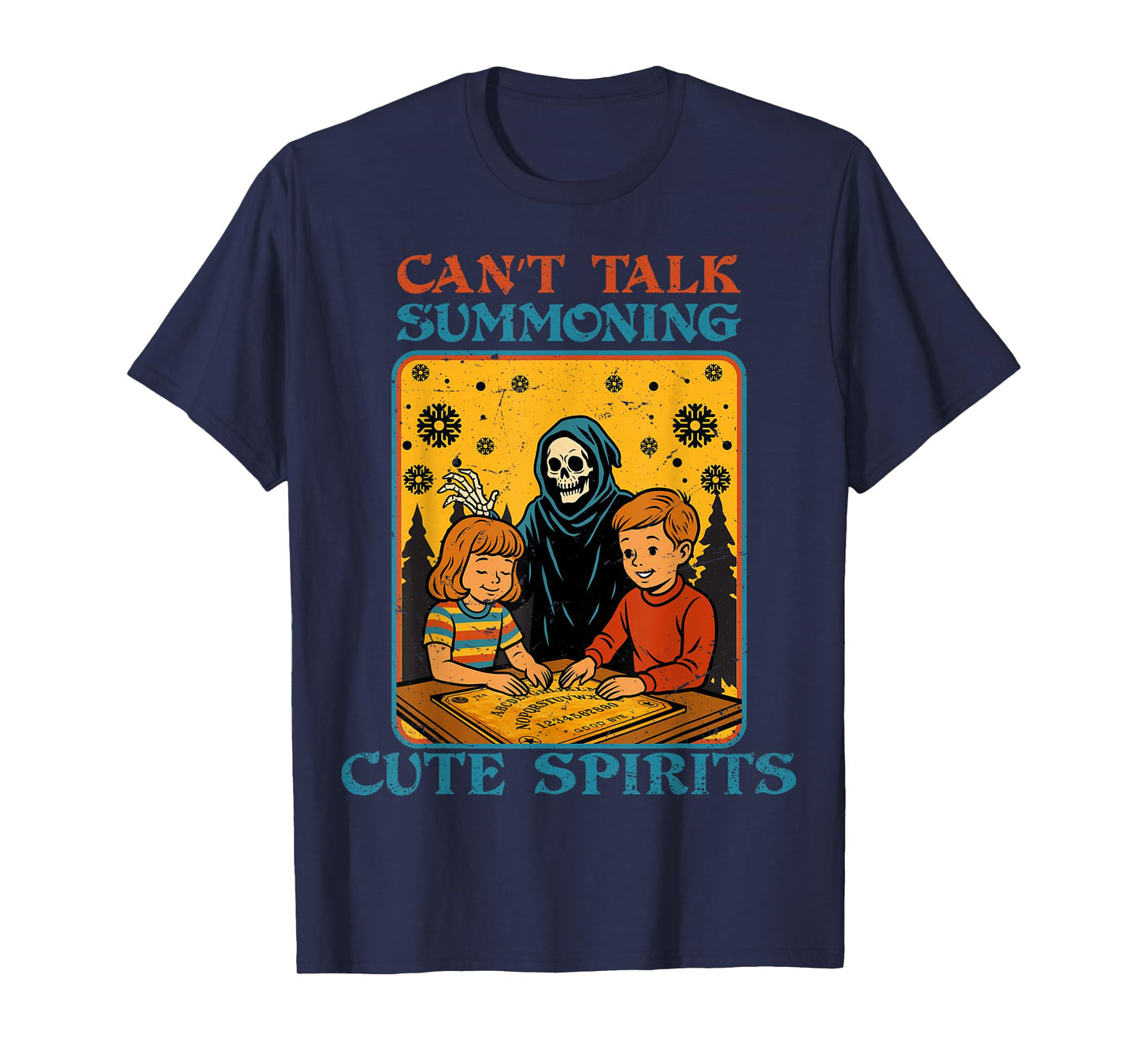 Can't Talk Cute Spirits Halloween Spooky Haunted Season T-Shirt