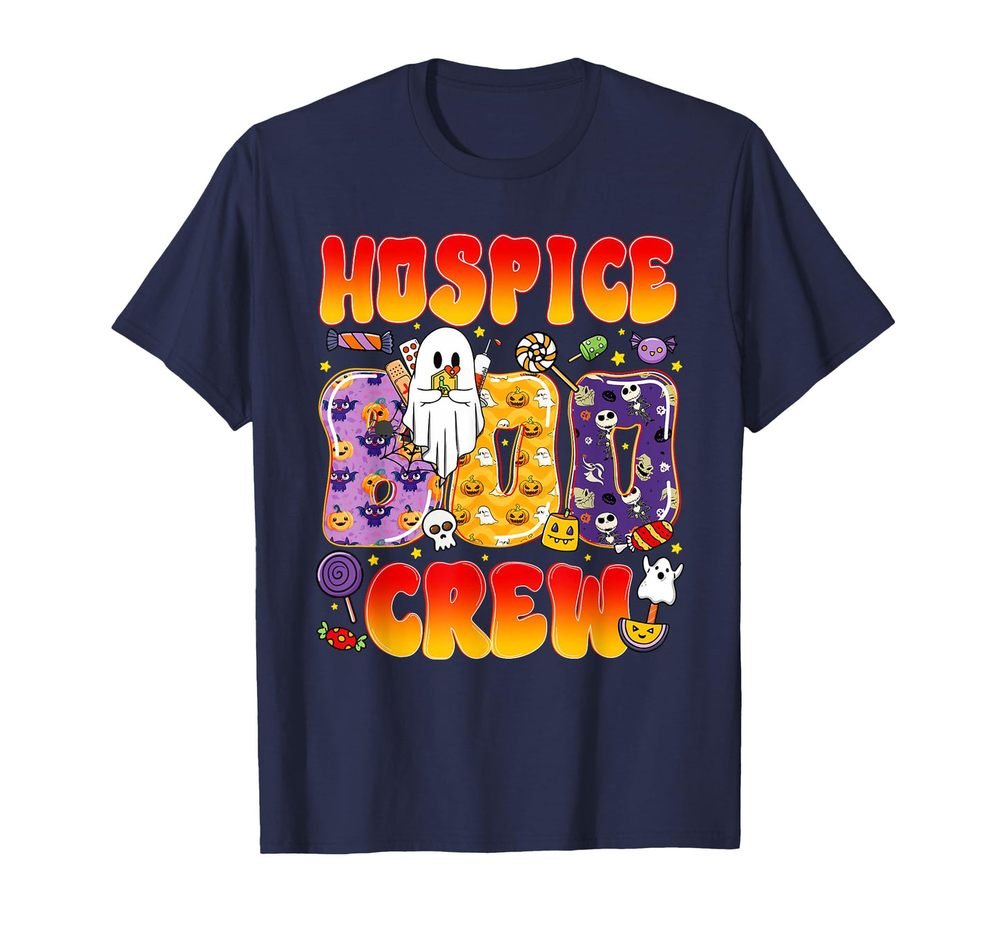 Hospice Boo Crew Hospice Nurse Funny Halloween T-Shirt