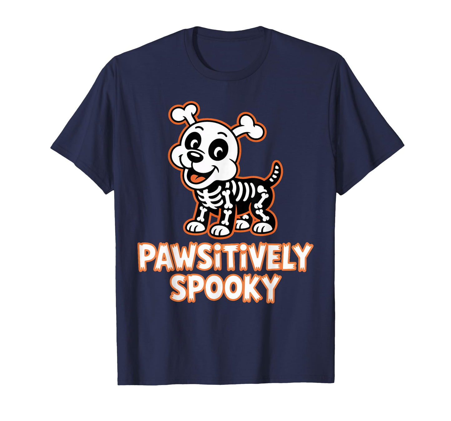 Pawsitively Spooky Dog Skeleton Halloween Costume T-Shirt