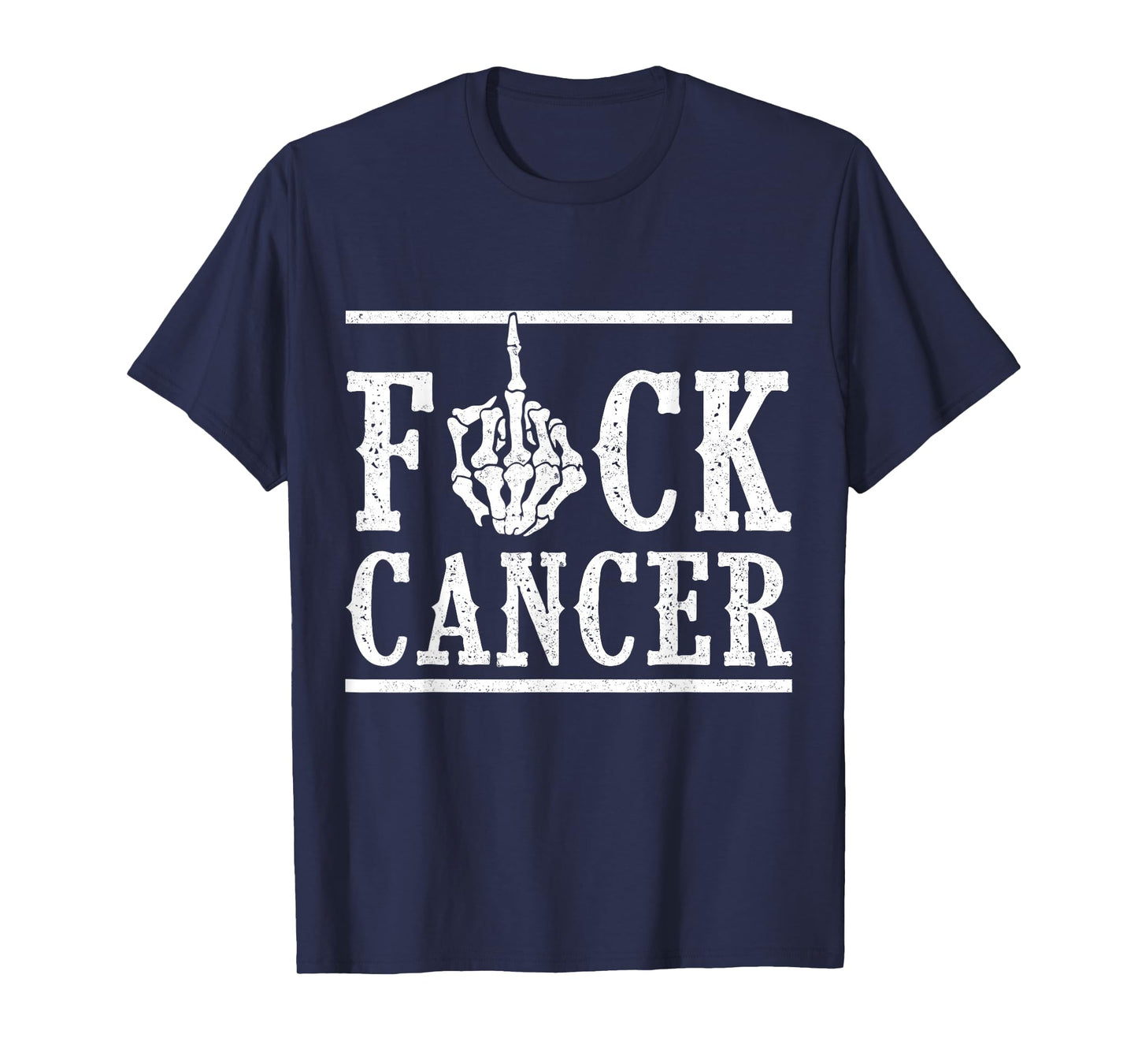 Fuck Cancer Middle Finger Bone Skeleton Cancer Survivor T-Shirt