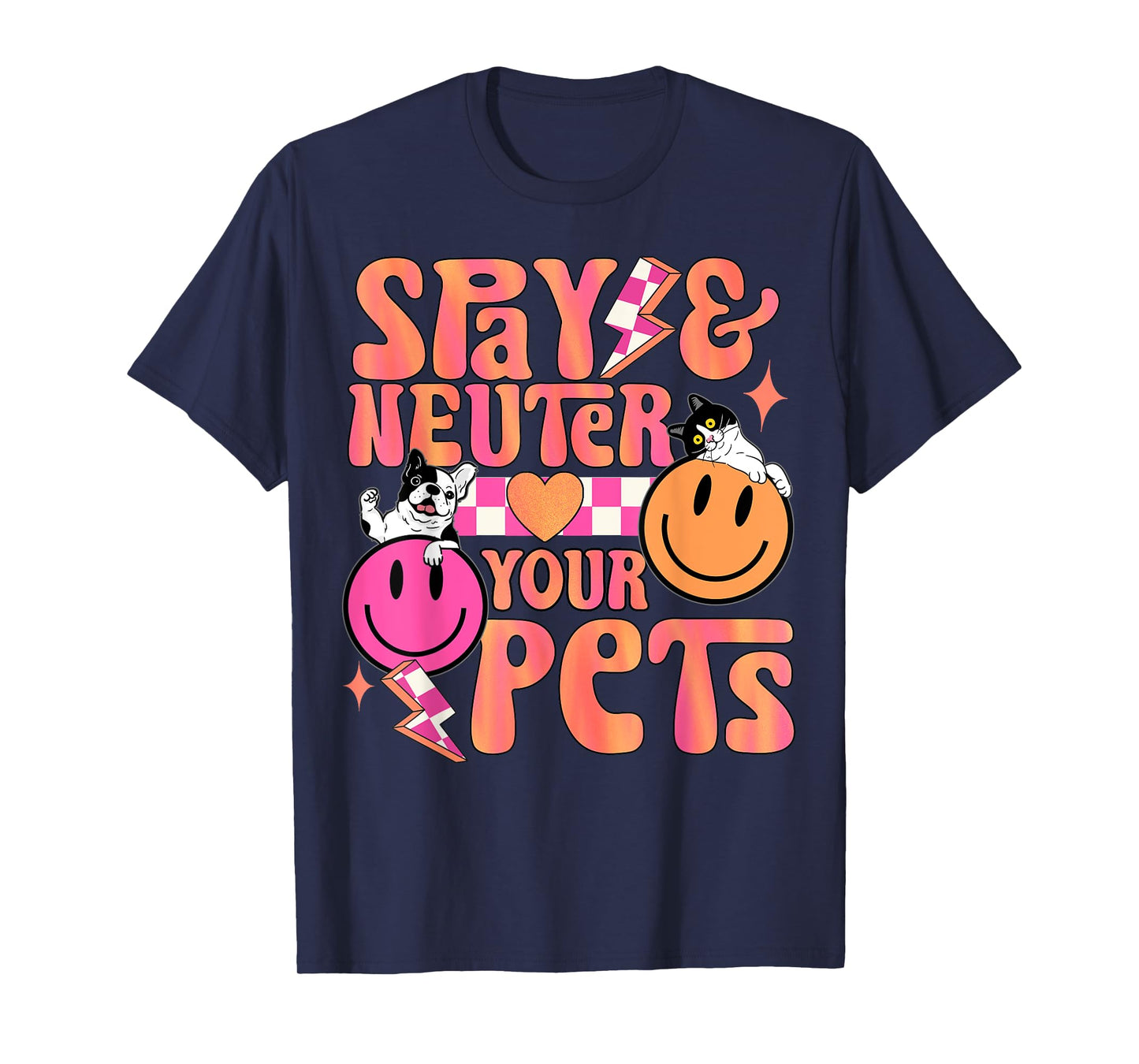 Dog cat owner cute spay neuter pets paw veterinary animal Men Women T-Shirt