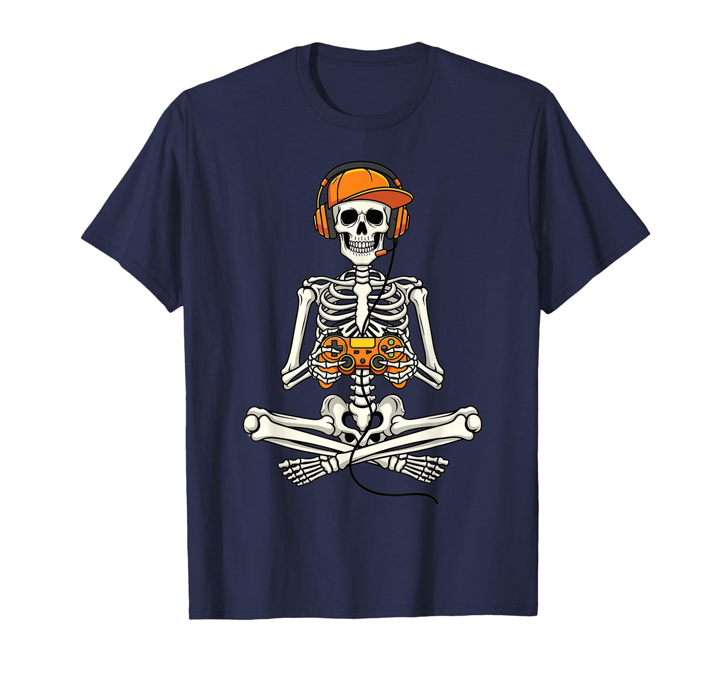 Gamer Skeleton Controller Halloween Spooky Style T-Shirt