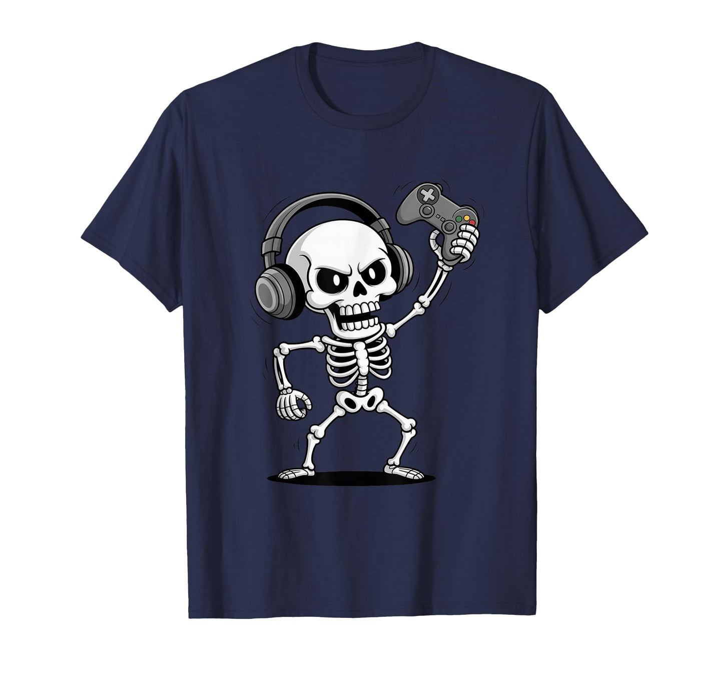 Funny Halloween Skeleton Gamer T-Shirt