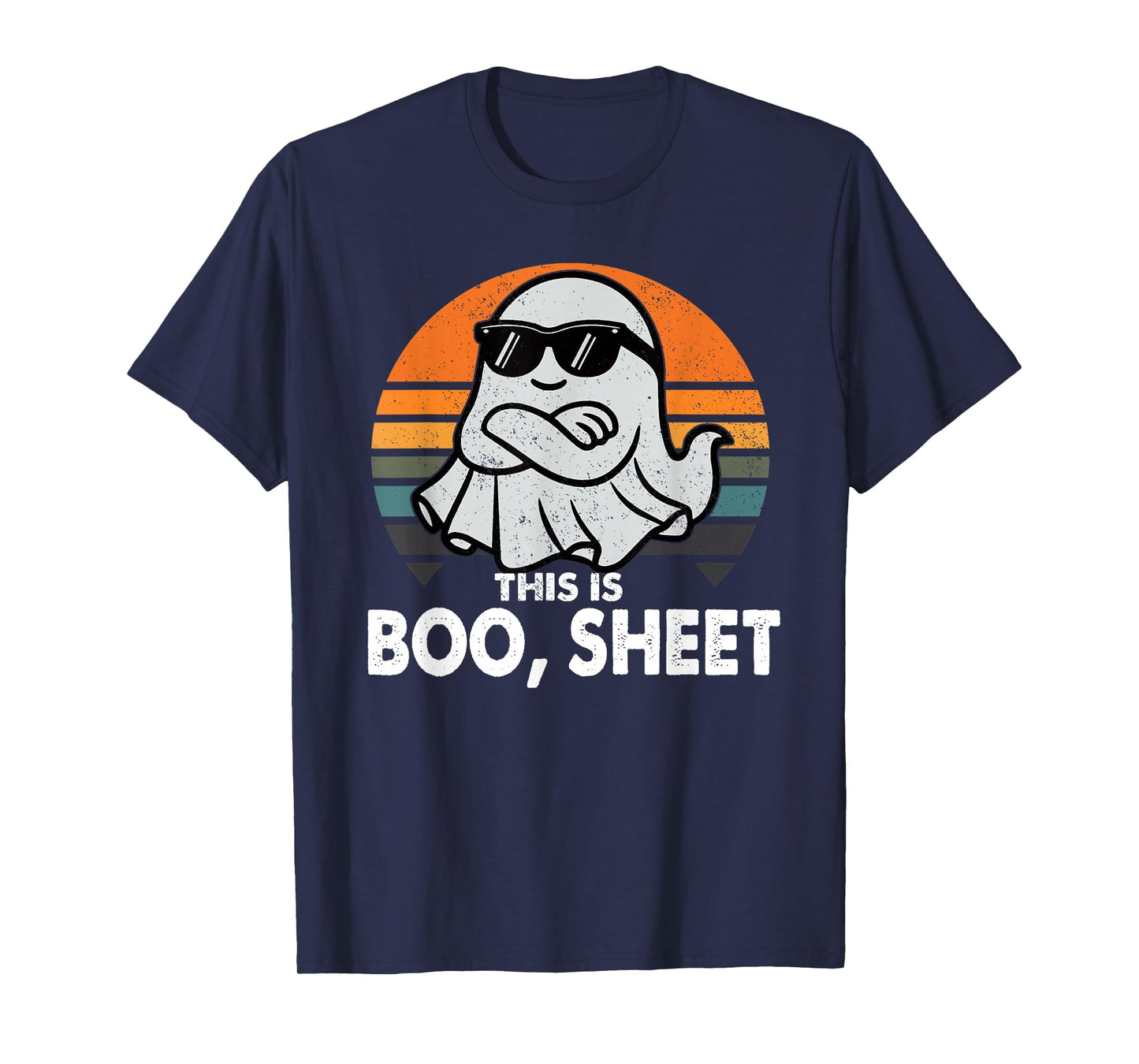 This is Boo Sheet Ghost Retro Halloween Costume Men Women T-Shirt