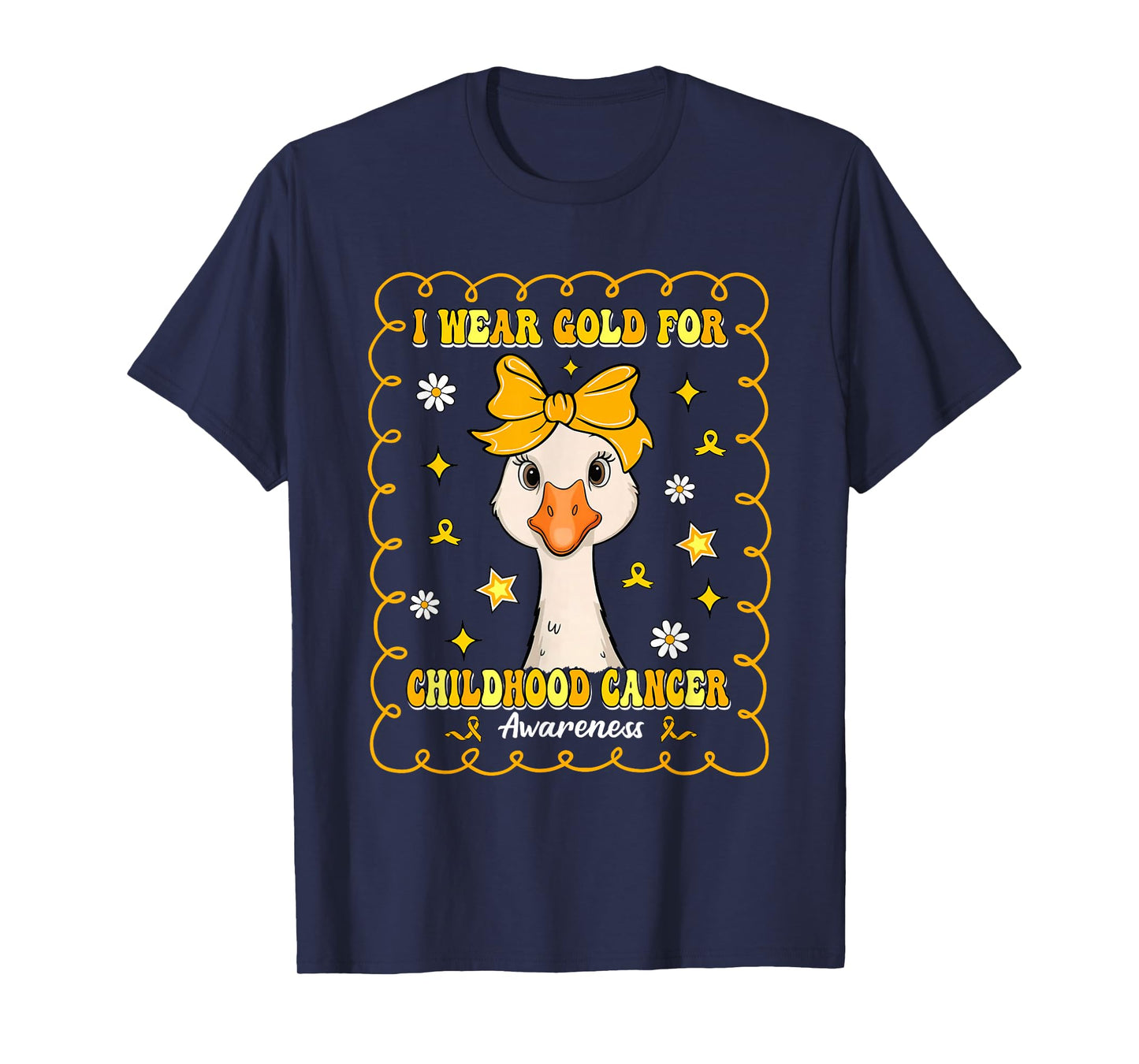 Goose I Wear Gold for Childhood Cancer Awareness T-Shirt