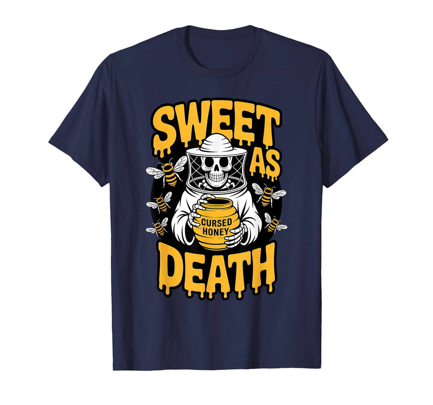 Skeleton Beekeeper Halloween Funny Spooky Honey T-Shirt