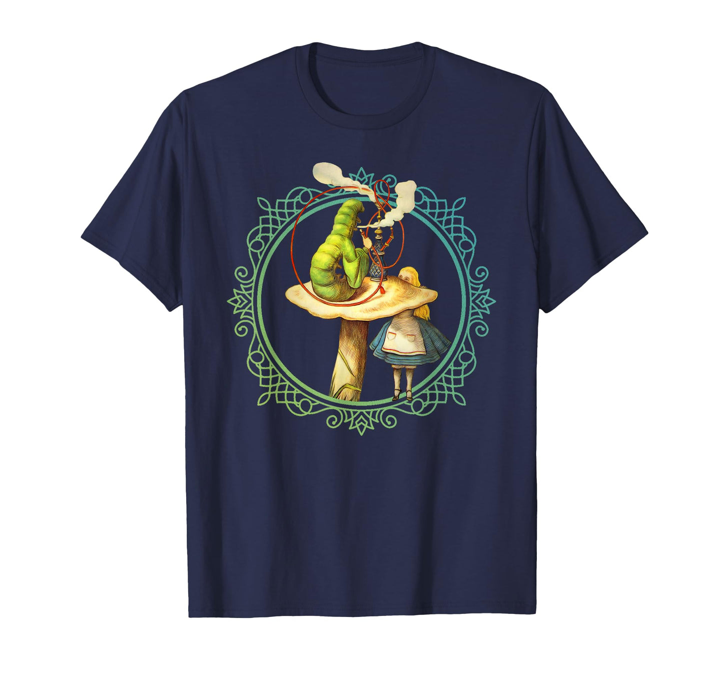 Alice and the Smoking Caterpillar - T Shirt Design T-Shirt