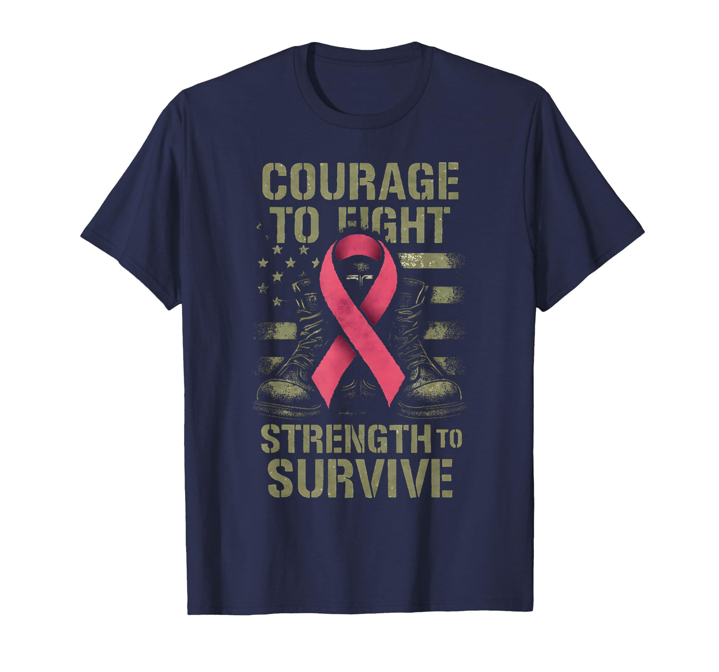 Military Breast Cancer Awareness for Men and Women T-Shirt