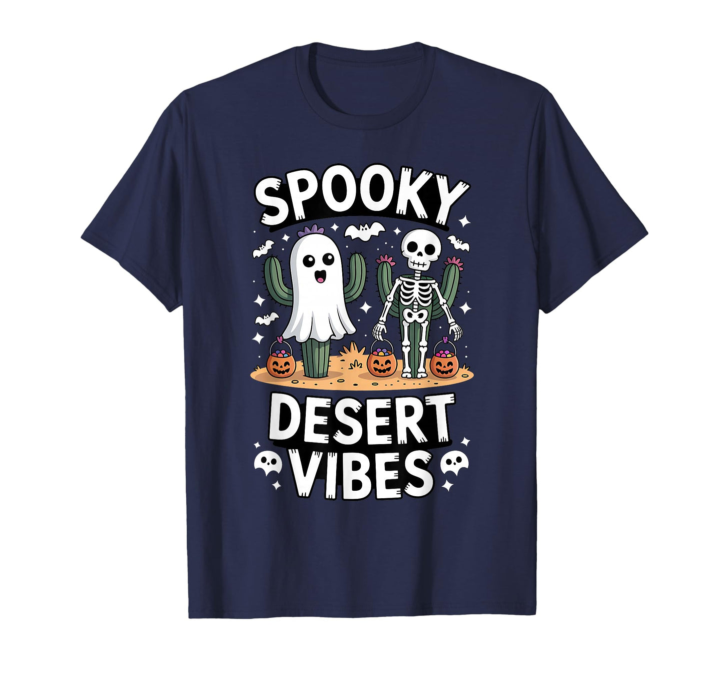 Cactus Skeleton Desert Spooky Halloween Desert Vibes T-Shirt