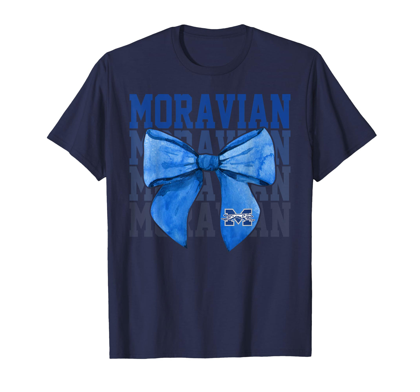 Moravian Vintage Arch University Bow Vintage Athletics Girls T-Shirt
