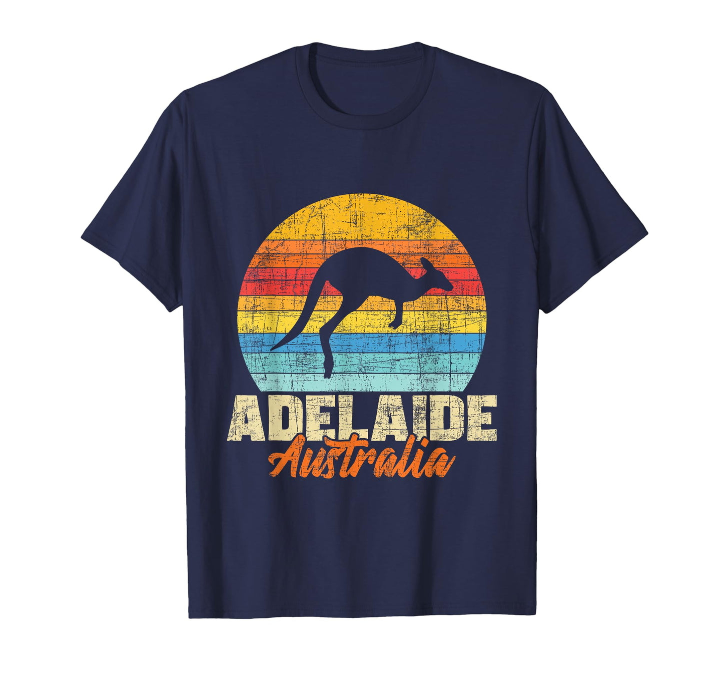 Adelaide Australia - Retro Vintage Kangaroo 70s 80s Animal T-Shirt