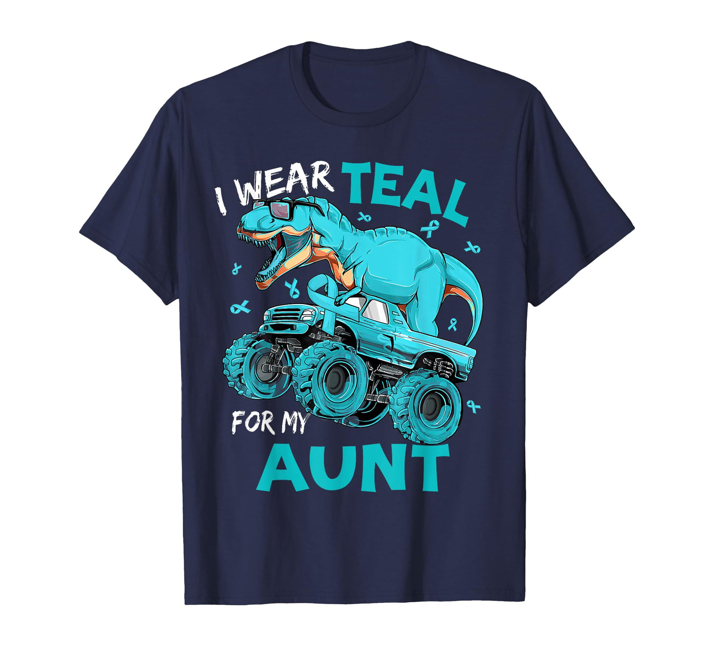I Wear Teal For My Aunt Cervical Cancer Awareness T-Shirt