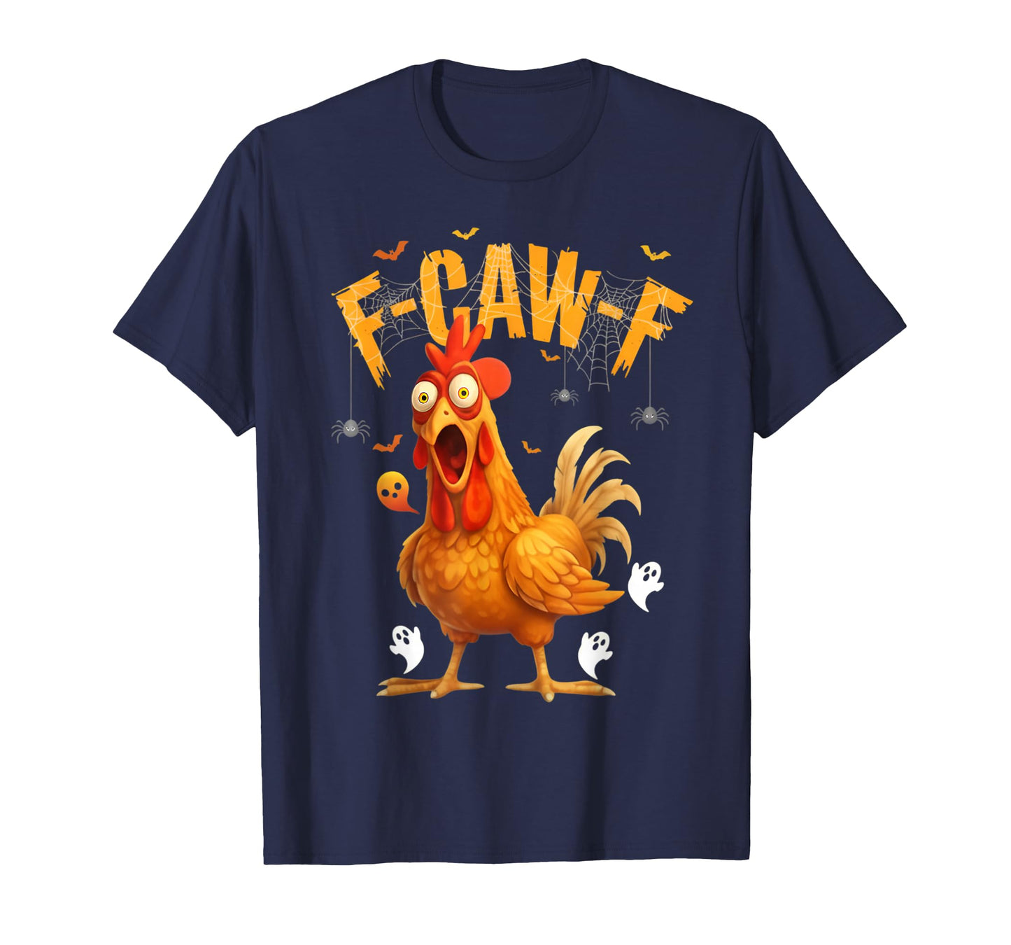 Funny Chicken F-Caw-F Halloween Party T-Shirt