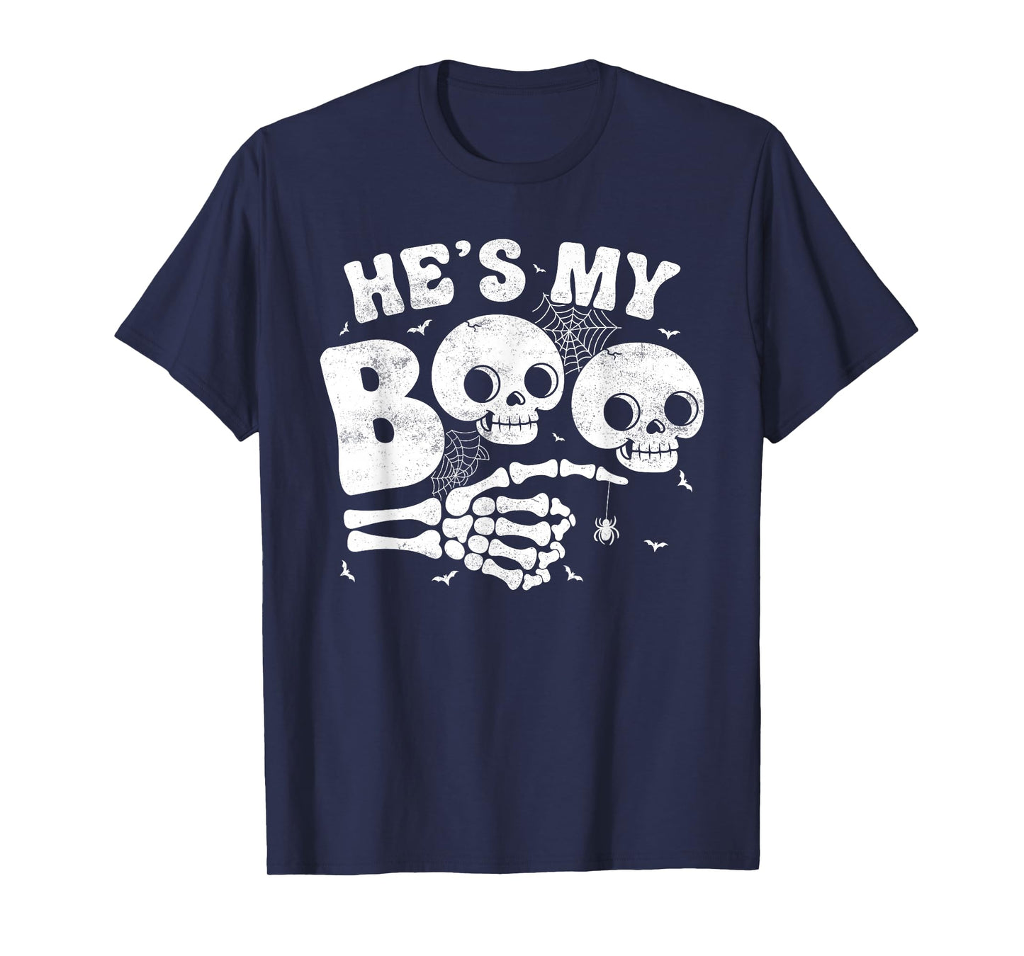He’s My Boo Skeleton Couple Matching Halloween Costume T-Shirt