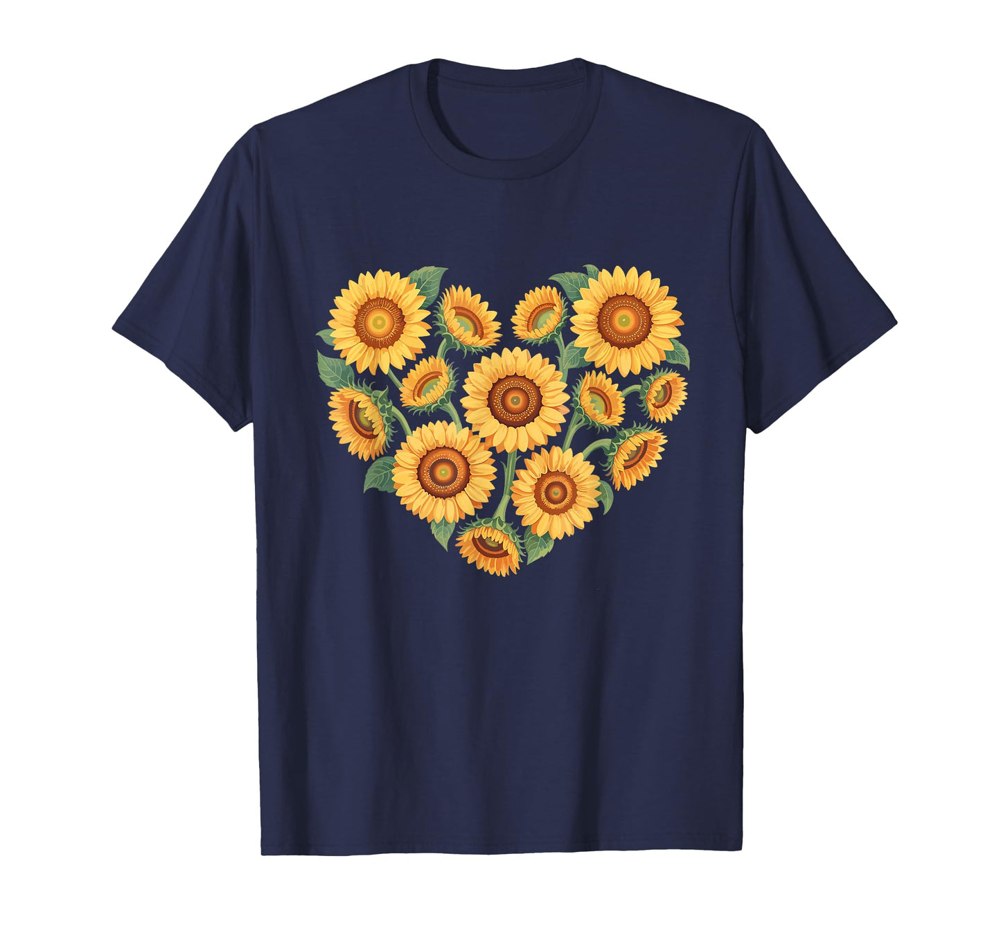 Sunflower Heart Floral Gardener Sunflower Lover T-Shirt