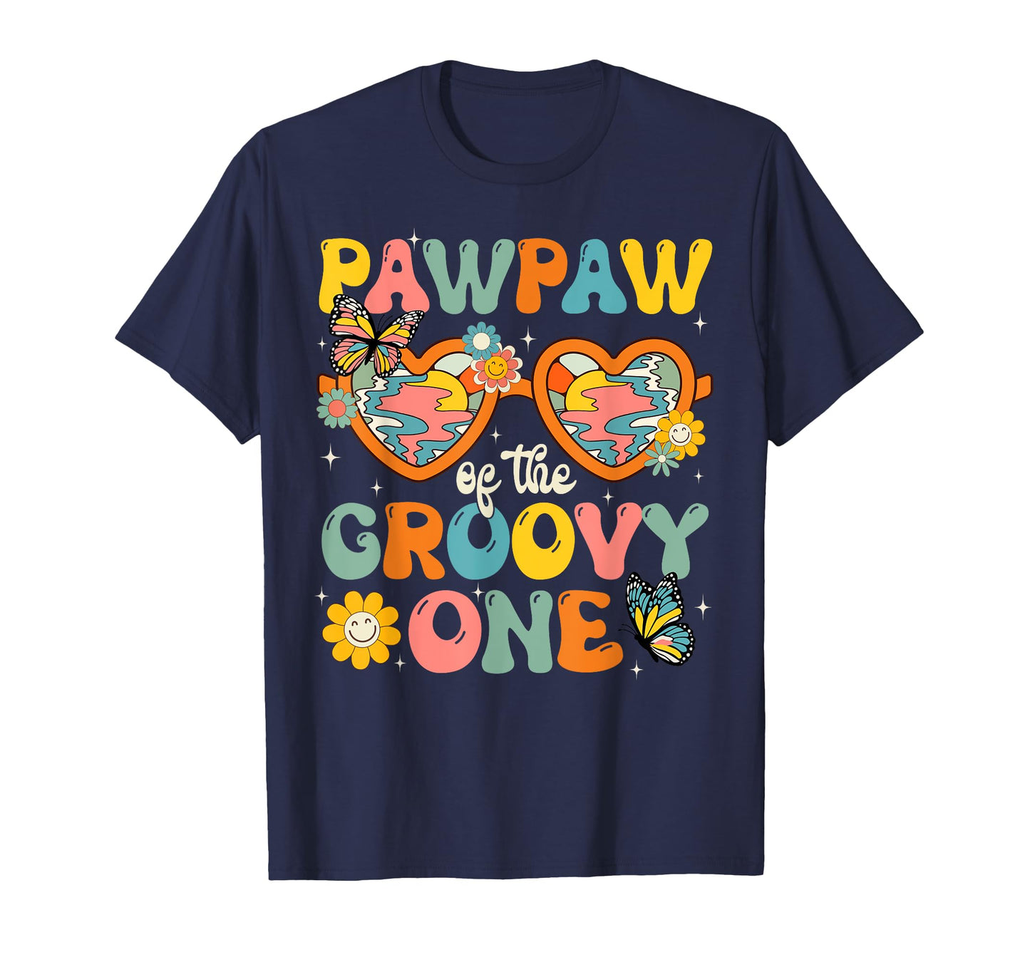Pawpaw of the Groovy One Glasses Birthday Party T-Shirt