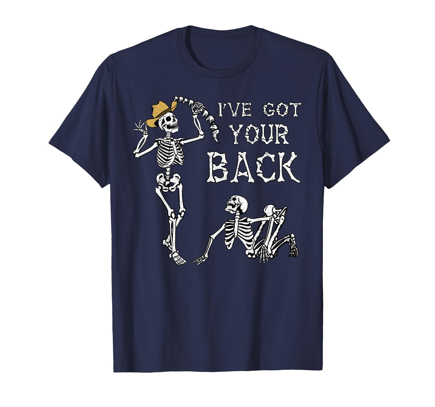 Halloween Skeleton I've Got Your Back Men Women T-Shirt