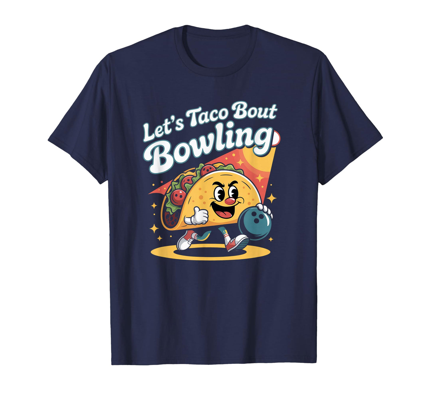 Taco Bowling League Humor Ten Pin Fun Design T-Shirt