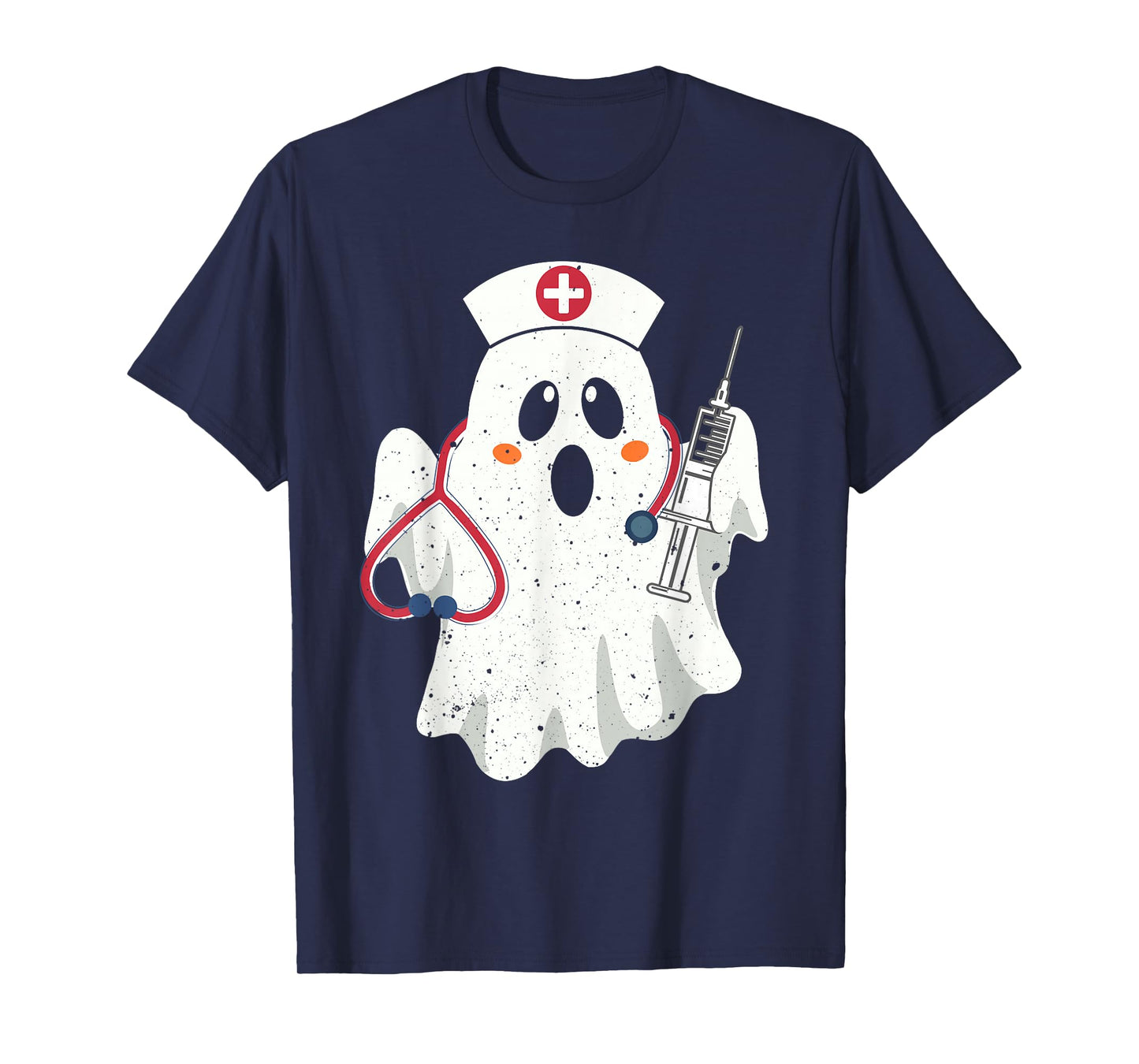 Nurse Boo Ghost Halloween Costume Funny Nursing Girls Women T-Shirt